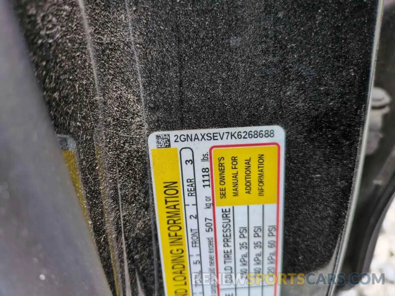12 Photograph of a damaged car 2GNAXSEV7K6268688 CHEVROLET EQUINOX 2019