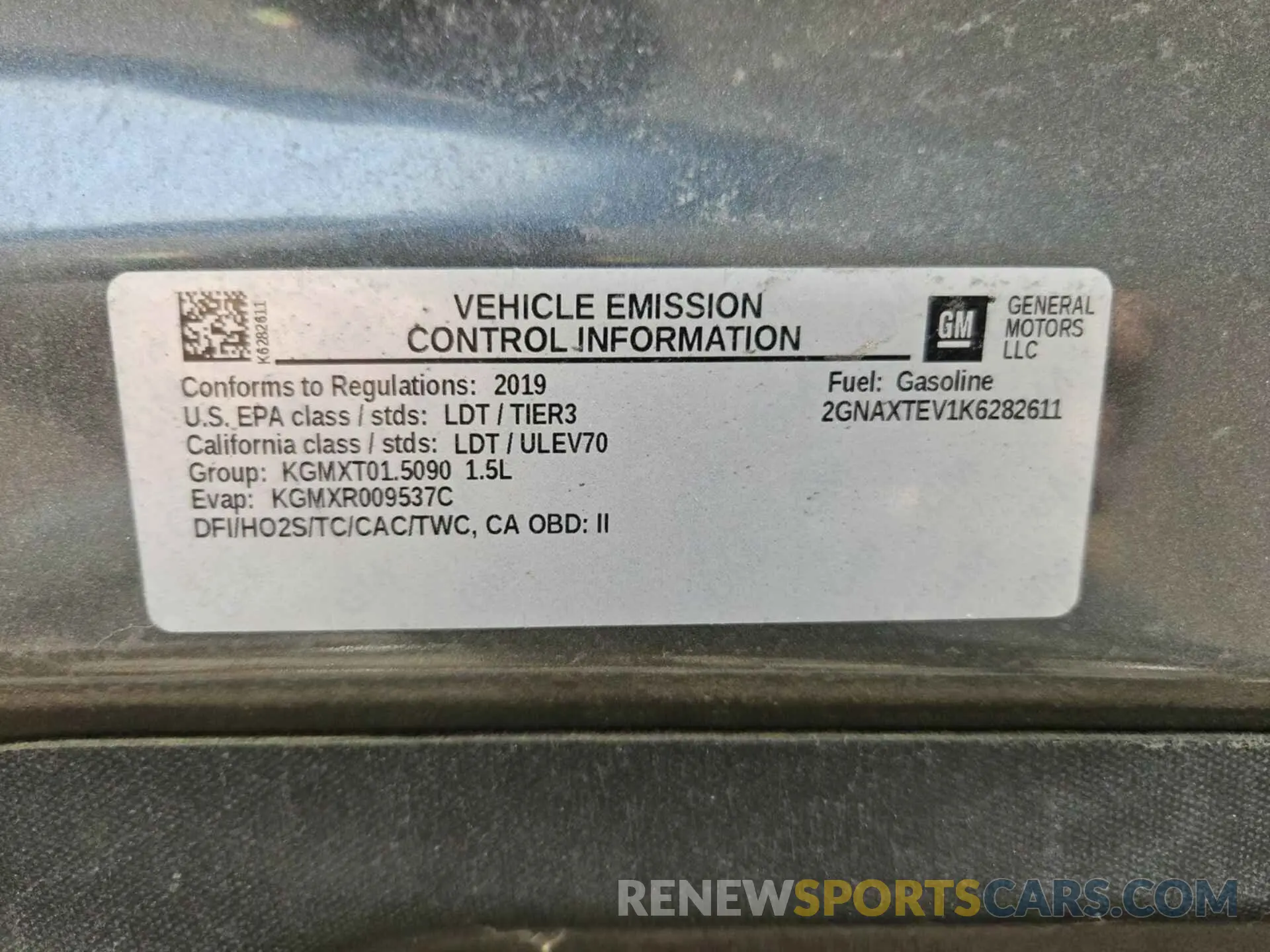 35 Photograph of a damaged car 2GNAXTEV1K6282611 CHEVROLET EQUINOX 2019