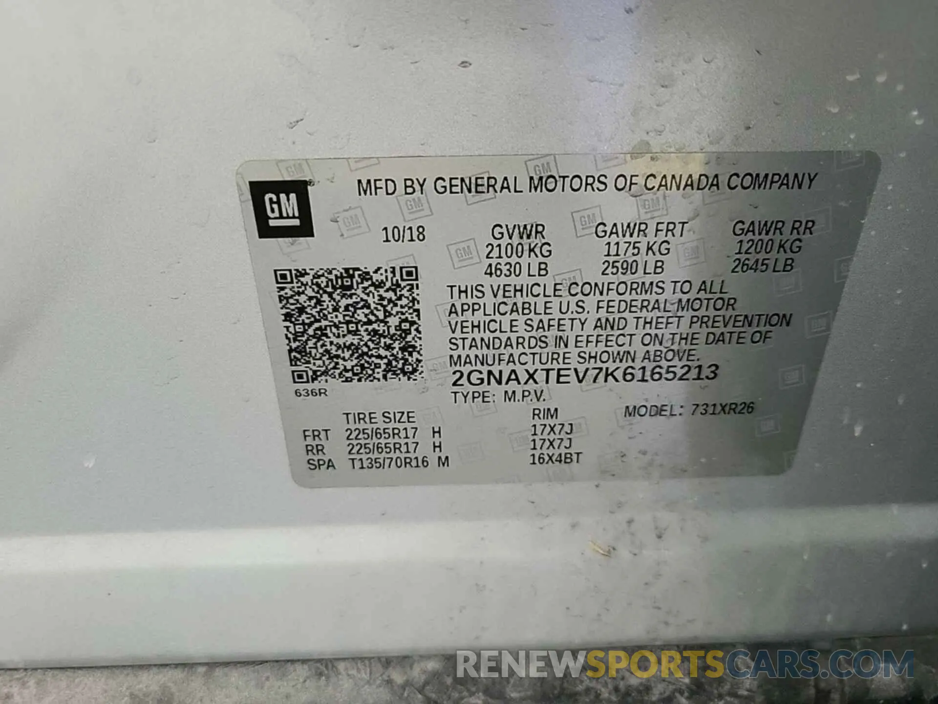 3 Photograph of a damaged car 2GNAXTEV7K6165213 CHEVROLET EQUINOX 2019