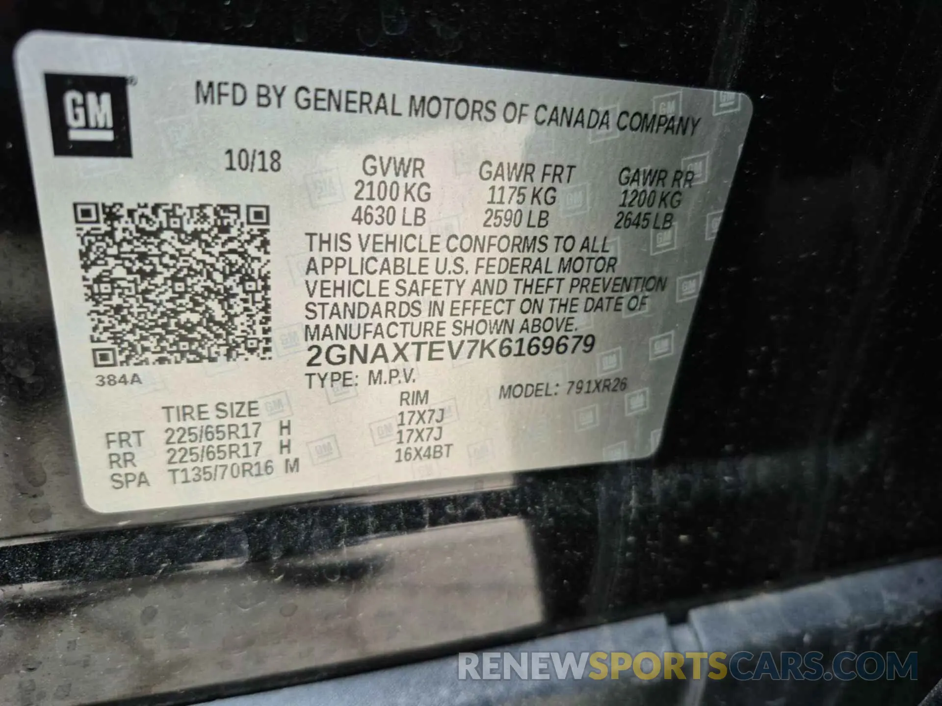 9 Photograph of a damaged car 2GNAXTEV7K6169679 CHEVROLET EQUINOX 2019