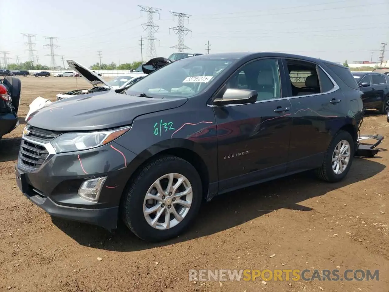 1 Photograph of a damaged car 2GNAXUEV2K6182149 CHEVROLET EQUINOX 2019