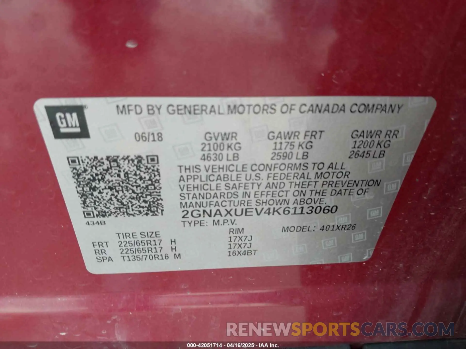 9 Photograph of a damaged car 2GNAXUEV4K6113060 CHEVROLET EQUINOX 2019