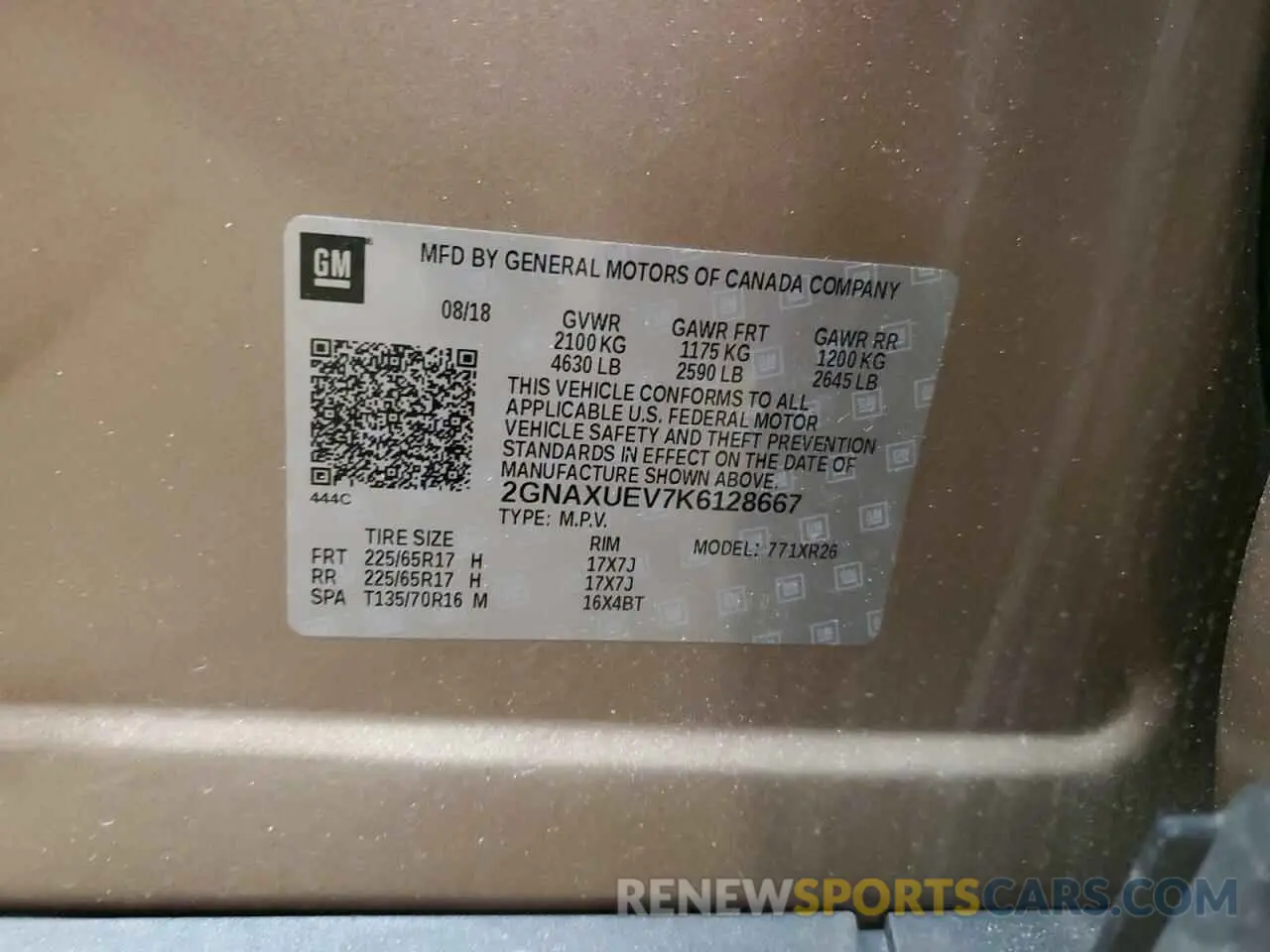 12 Photograph of a damaged car 2GNAXUEV7K6128667 CHEVROLET EQUINOX 2019