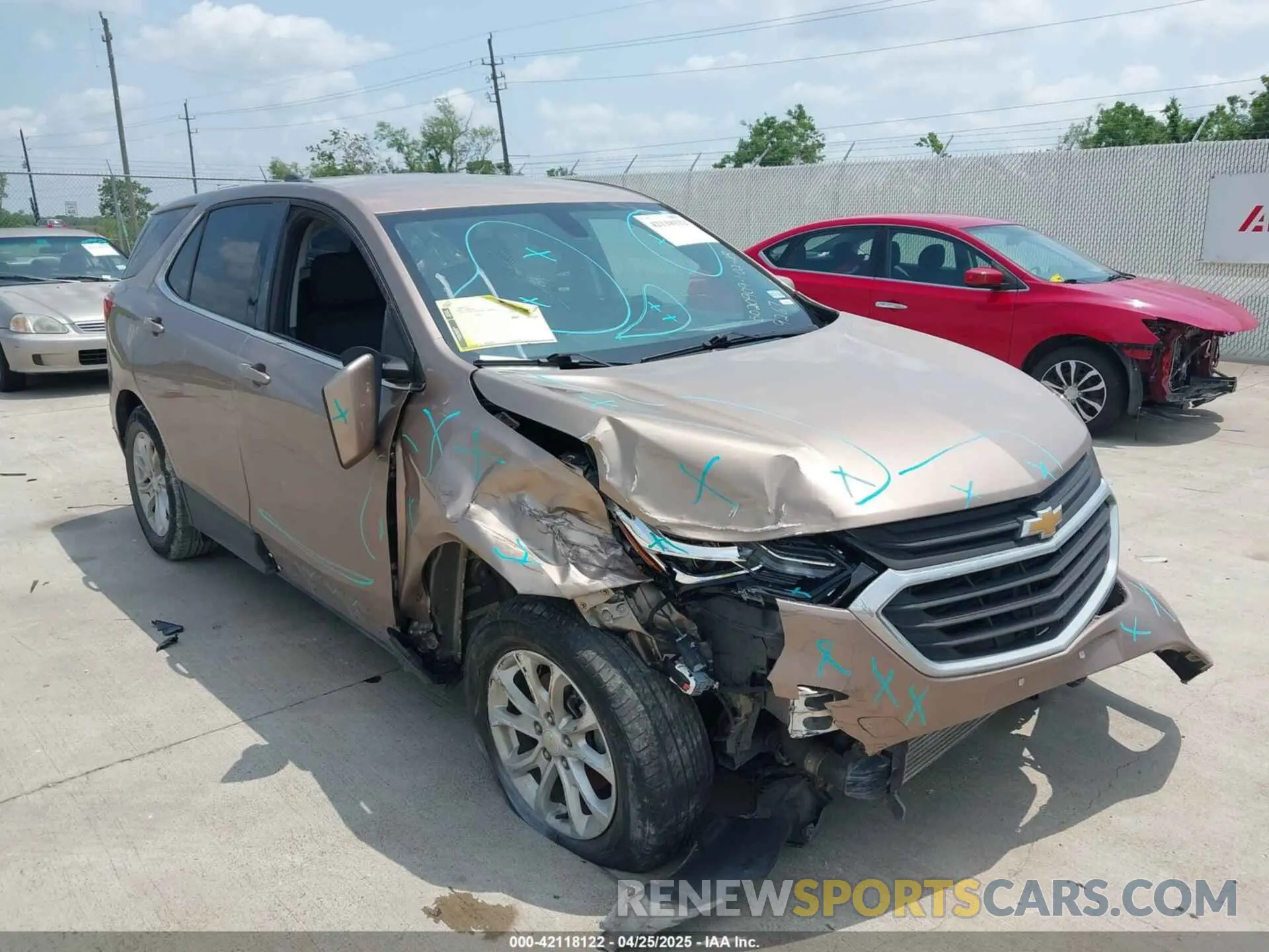 1 Photograph of a damaged car 2GNAXUEV9K6169267 CHEVROLET EQUINOX 2019