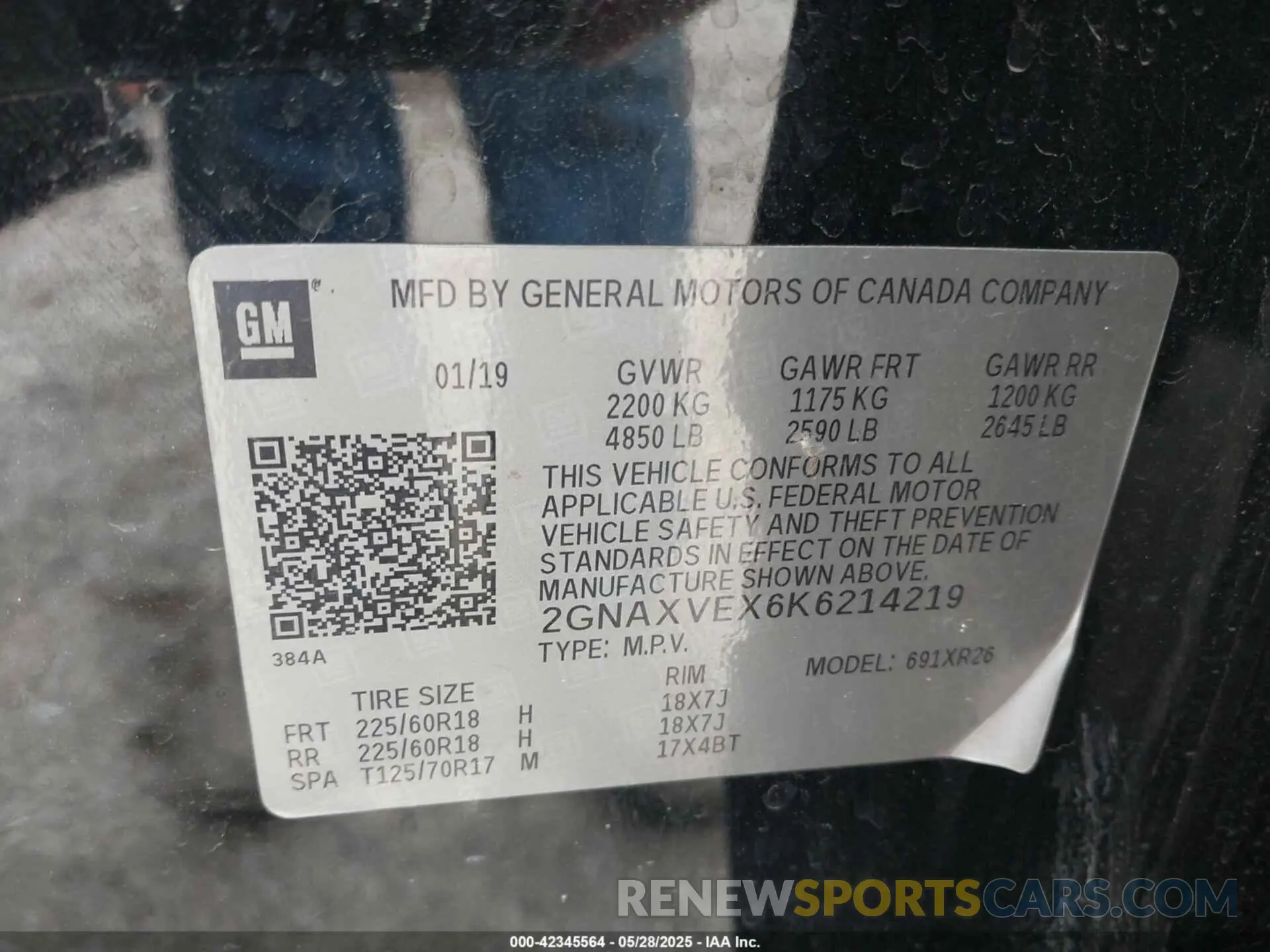 9 Photograph of a damaged car 2GNAXVEX6K6214219 CHEVROLET EQUINOX 2019