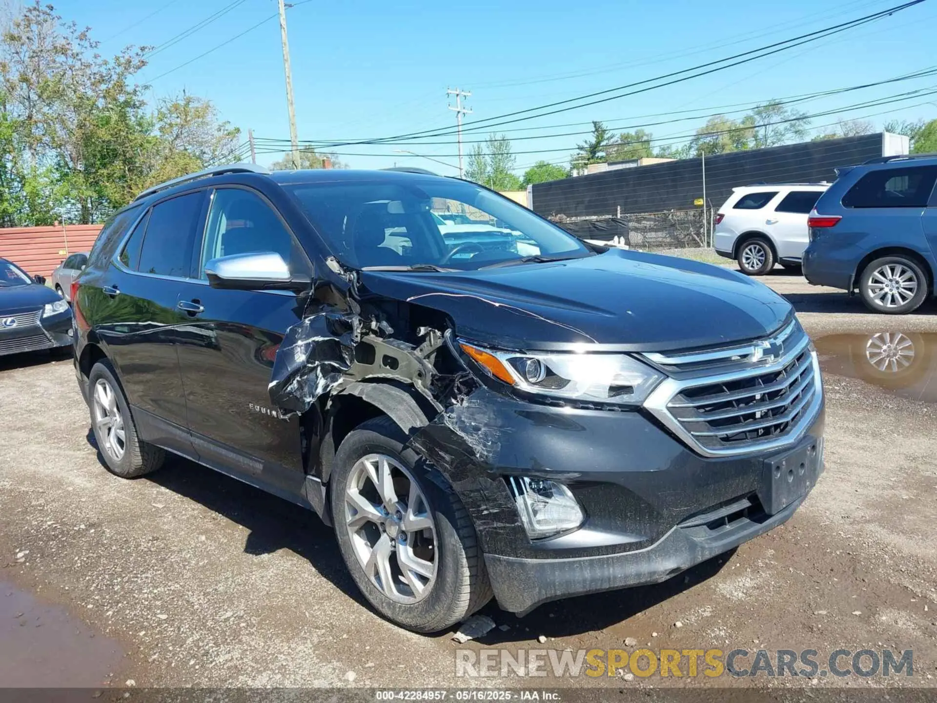 1 Photograph of a damaged car 2GNAXXEV0K6172690 CHEVROLET EQUINOX 2019