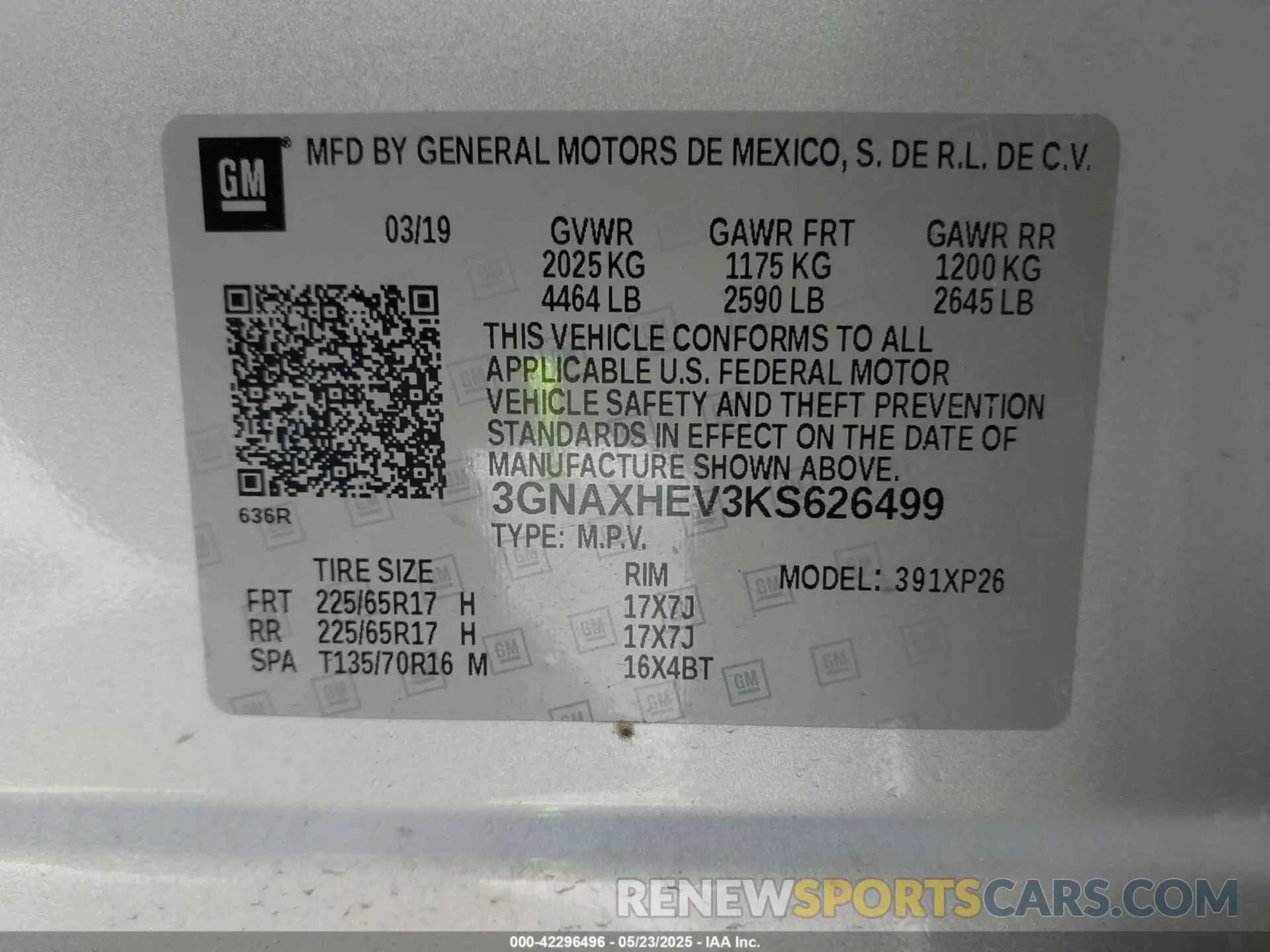 9 Photograph of a damaged car 3GNAXHEV3KS626499 CHEVROLET EQUINOX 2019
