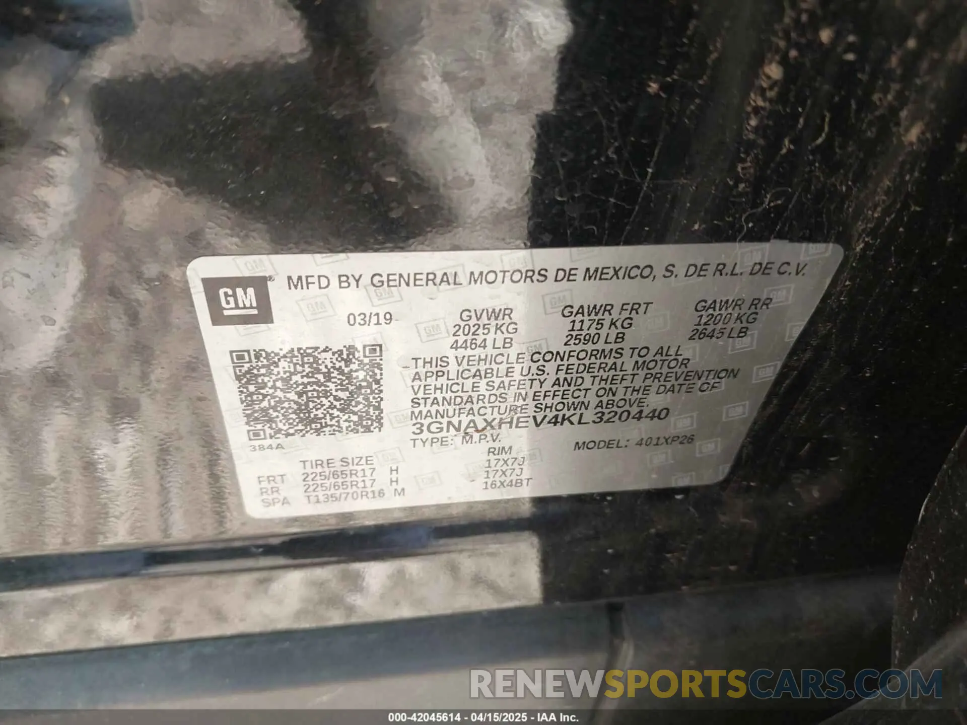 9 Photograph of a damaged car 3GNAXHEV4KL320440 CHEVROLET EQUINOX 2019
