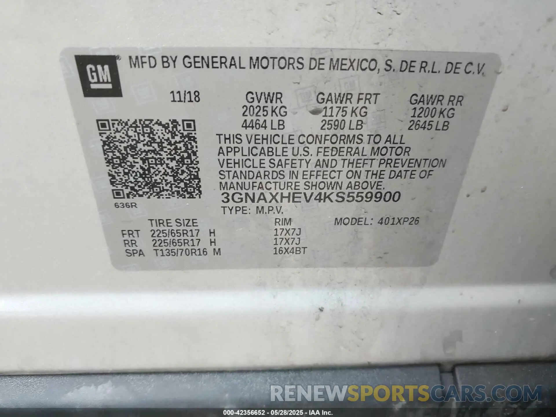 9 Photograph of a damaged car 3GNAXHEV4KS559900 CHEVROLET EQUINOX 2019