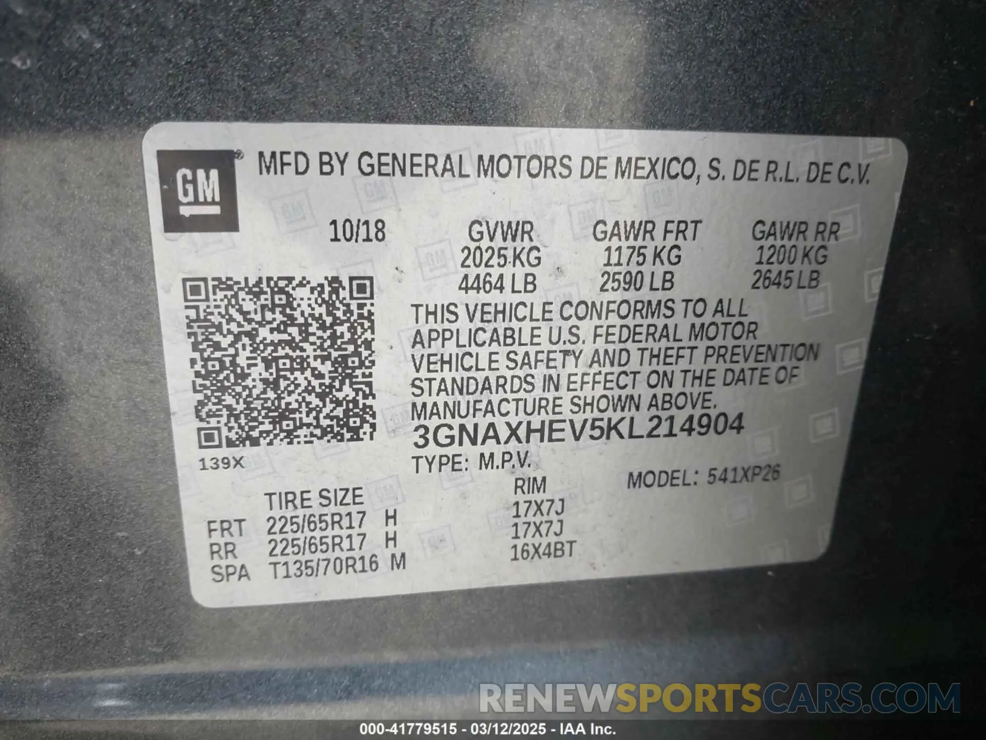9 Photograph of a damaged car 3GNAXHEV5KL214904 CHEVROLET EQUINOX 2019