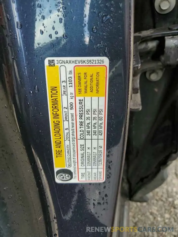 13 Photograph of a damaged car 3GNAXHEV6KS521326 CHEVROLET EQUINOX 2019