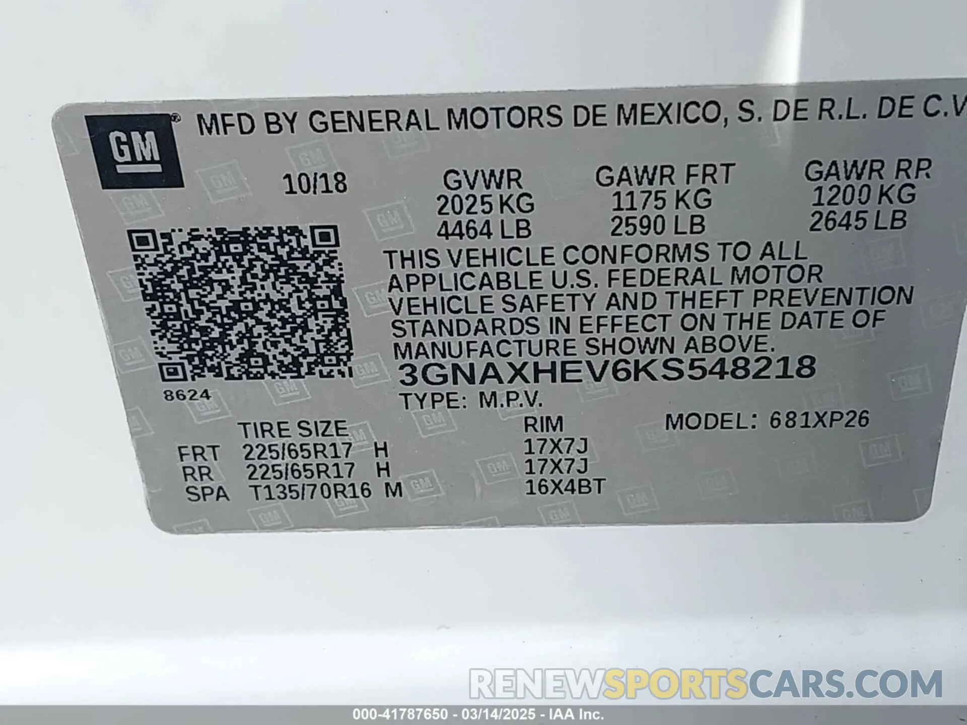 9 Photograph of a damaged car 3GNAXHEV6KS548218 CHEVROLET EQUINOX 2019