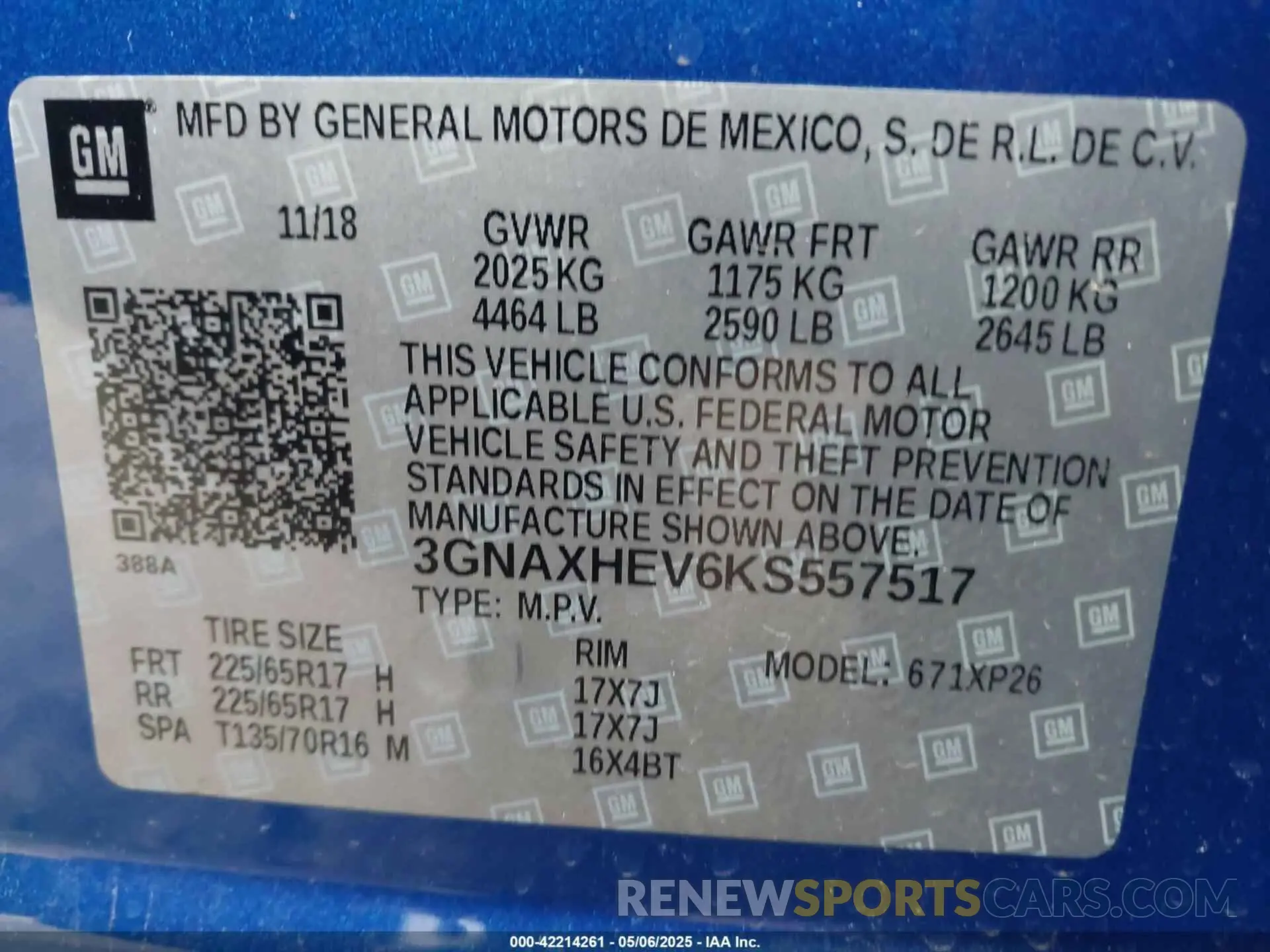 9 Photograph of a damaged car 3GNAXHEV6KS557517 CHEVROLET EQUINOX 2019
