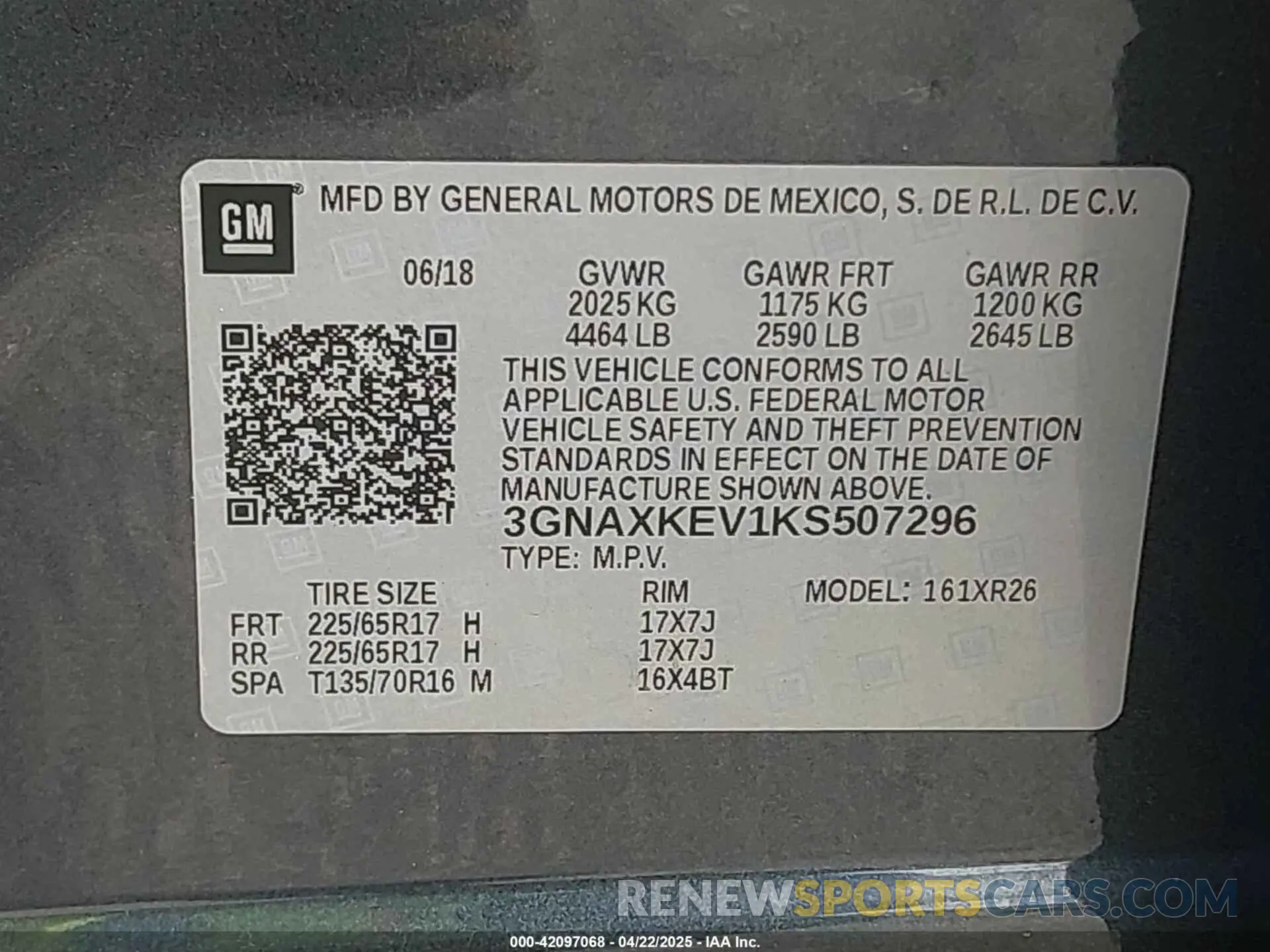 9 Photograph of a damaged car 3GNAXKEV1KS507296 CHEVROLET EQUINOX 2019