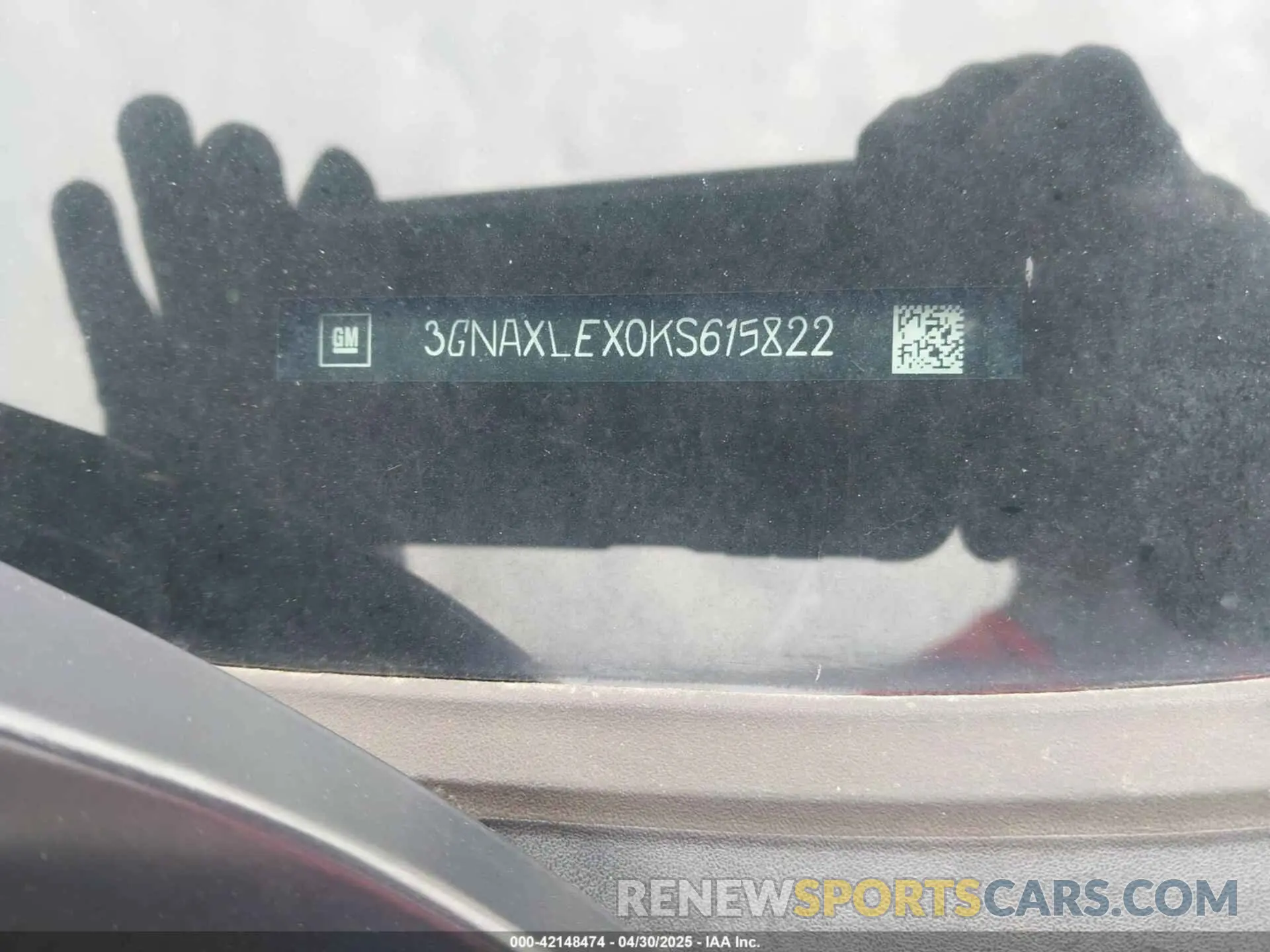 9 Photograph of a damaged car 3GNAXLEX0KS615822 CHEVROLET EQUINOX 2019