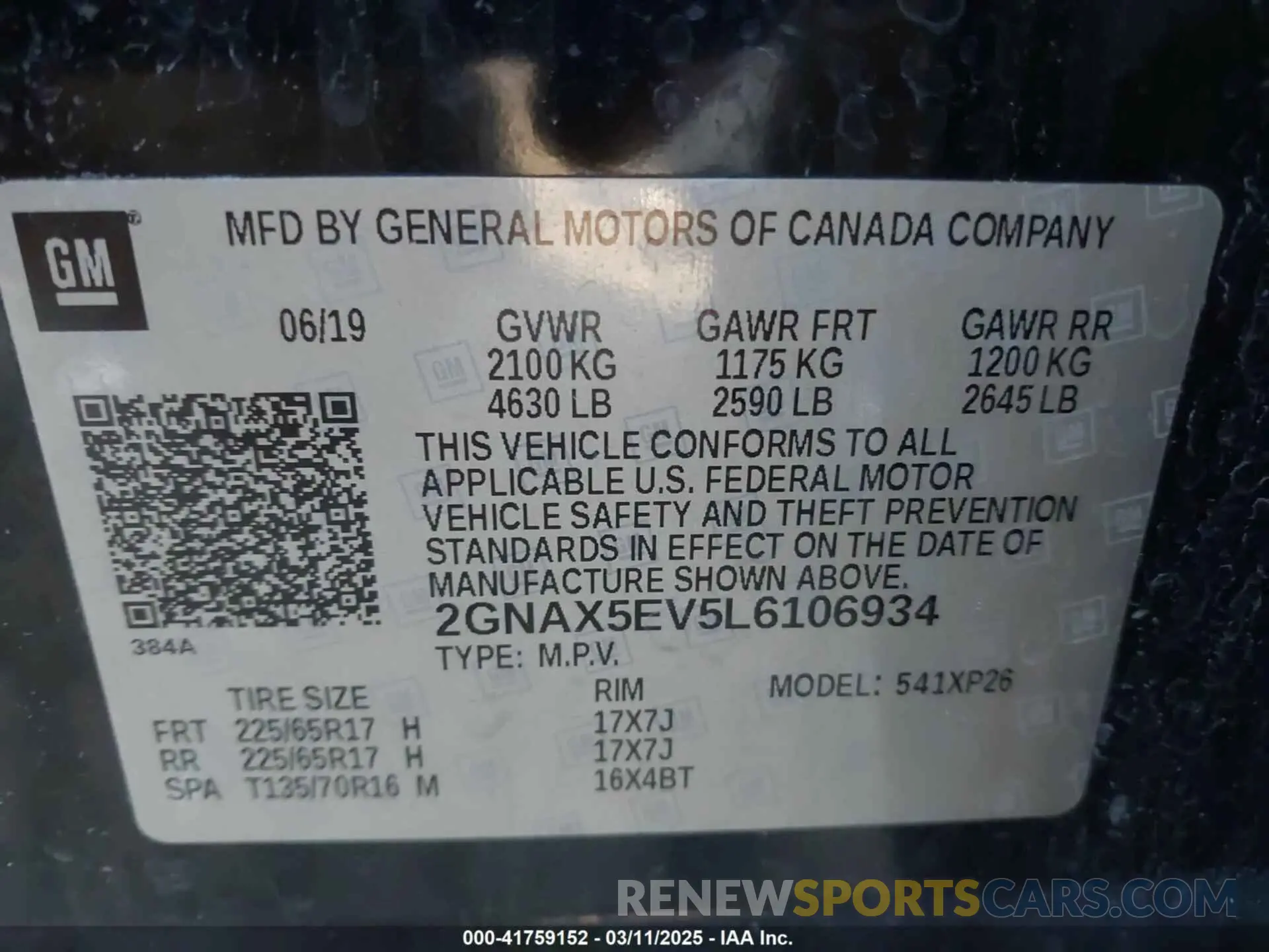 9 Photograph of a damaged car 2GNAX5EV5L6106934 CHEVROLET EQUINOX 2020
