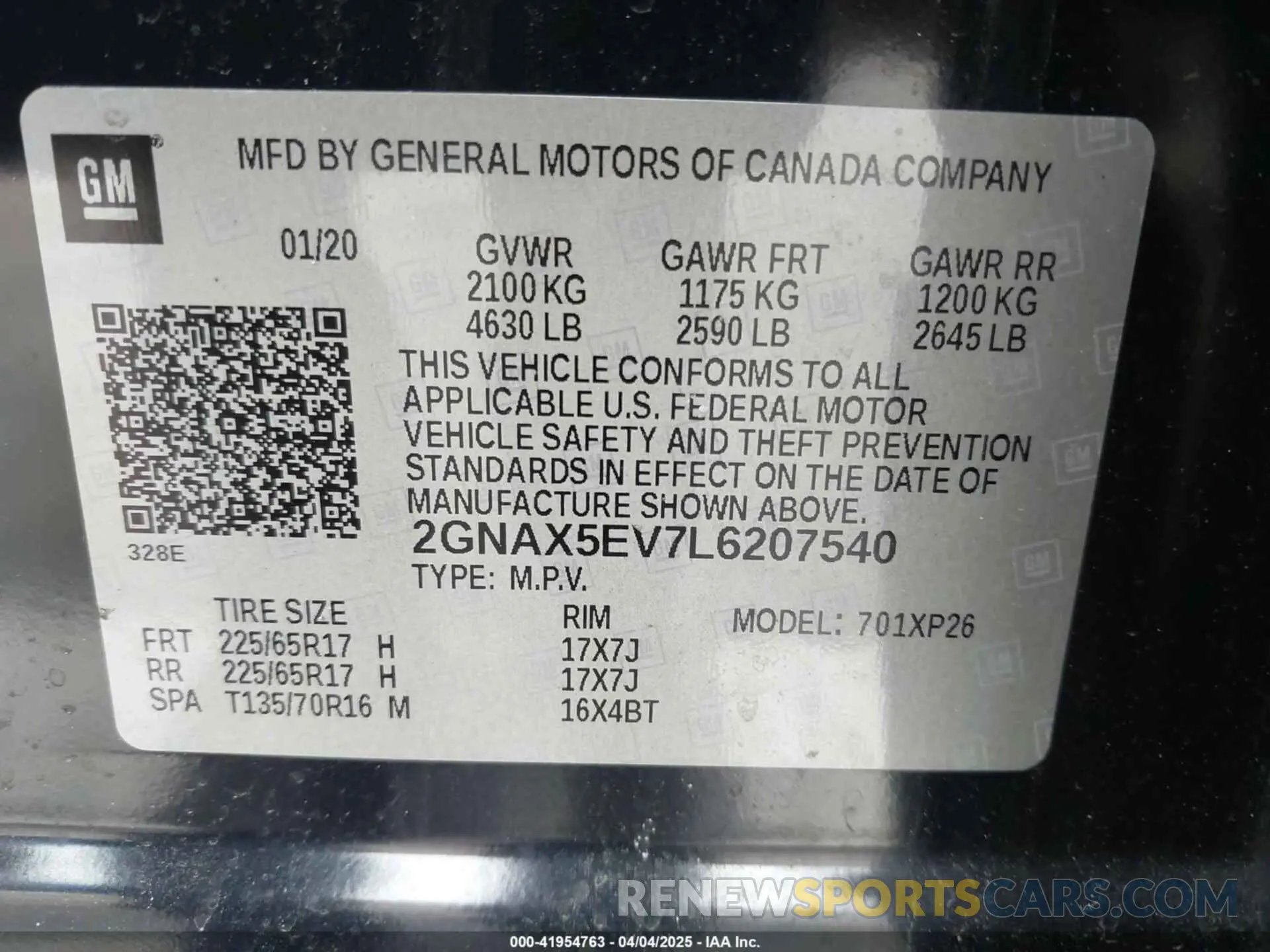 9 Photograph of a damaged car 2GNAX5EV7L6207540 CHEVROLET EQUINOX 2020