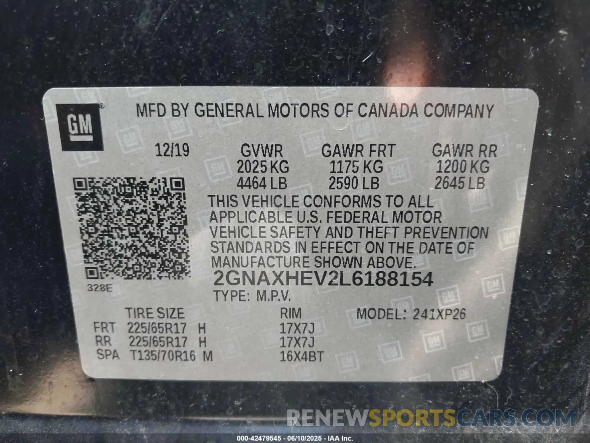 9 Photograph of a damaged car 2GNAXHEV2L6188154 CHEVROLET EQUINOX 2020