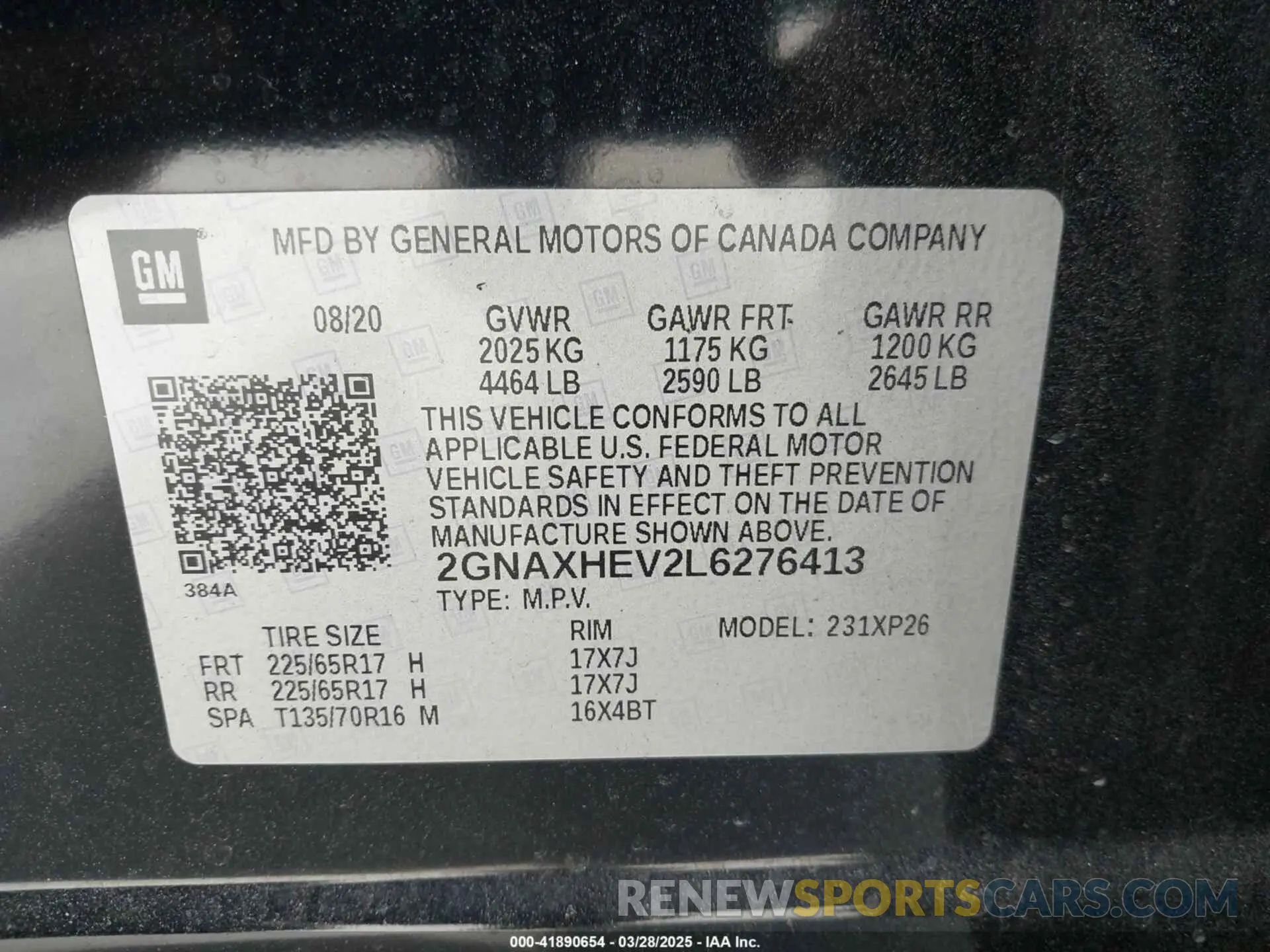 9 Photograph of a damaged car 2GNAXHEV2L6276413 CHEVROLET EQUINOX 2020