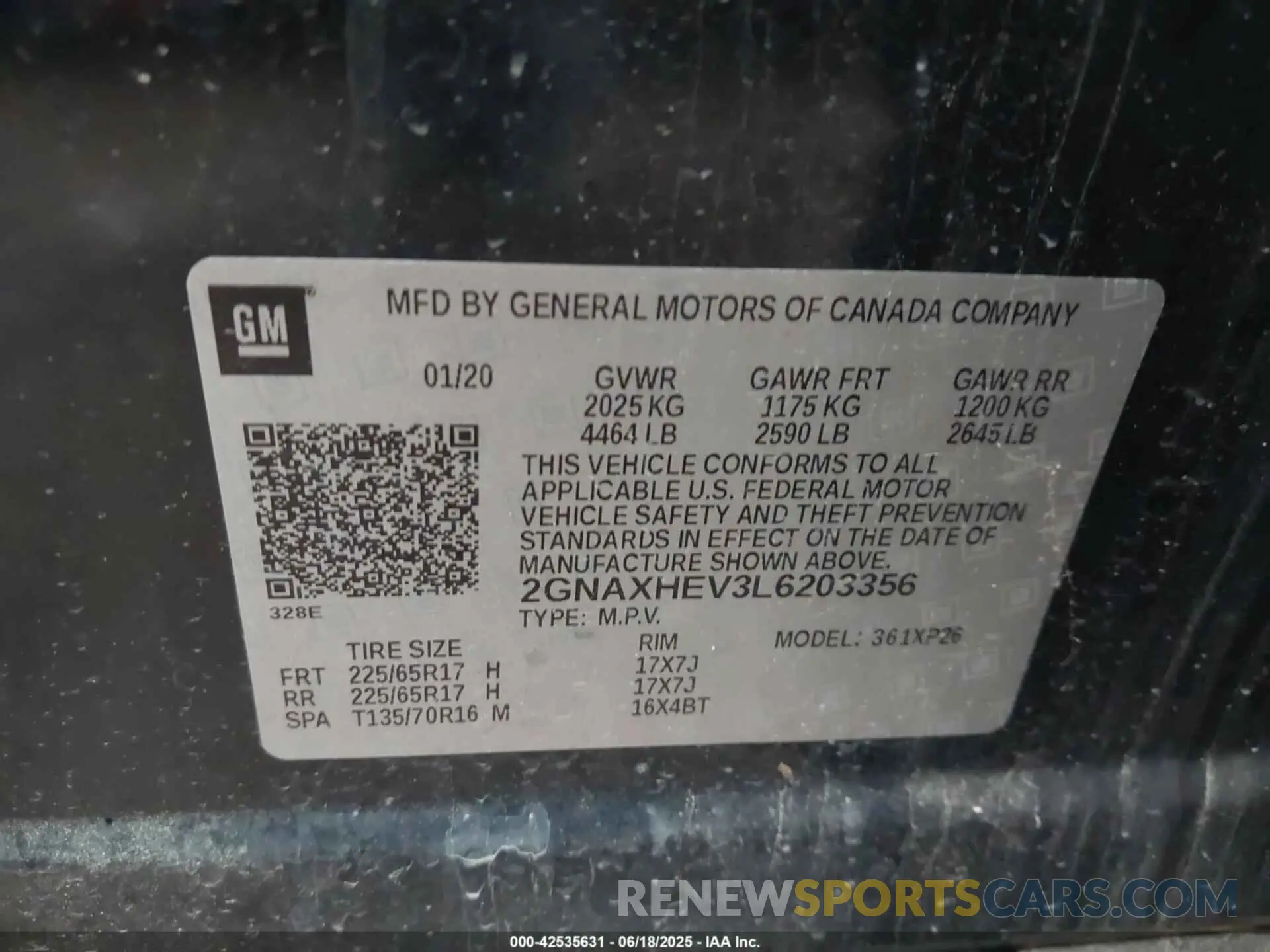 9 Photograph of a damaged car 2GNAXHEV3L6203356 CHEVROLET EQUINOX 2020