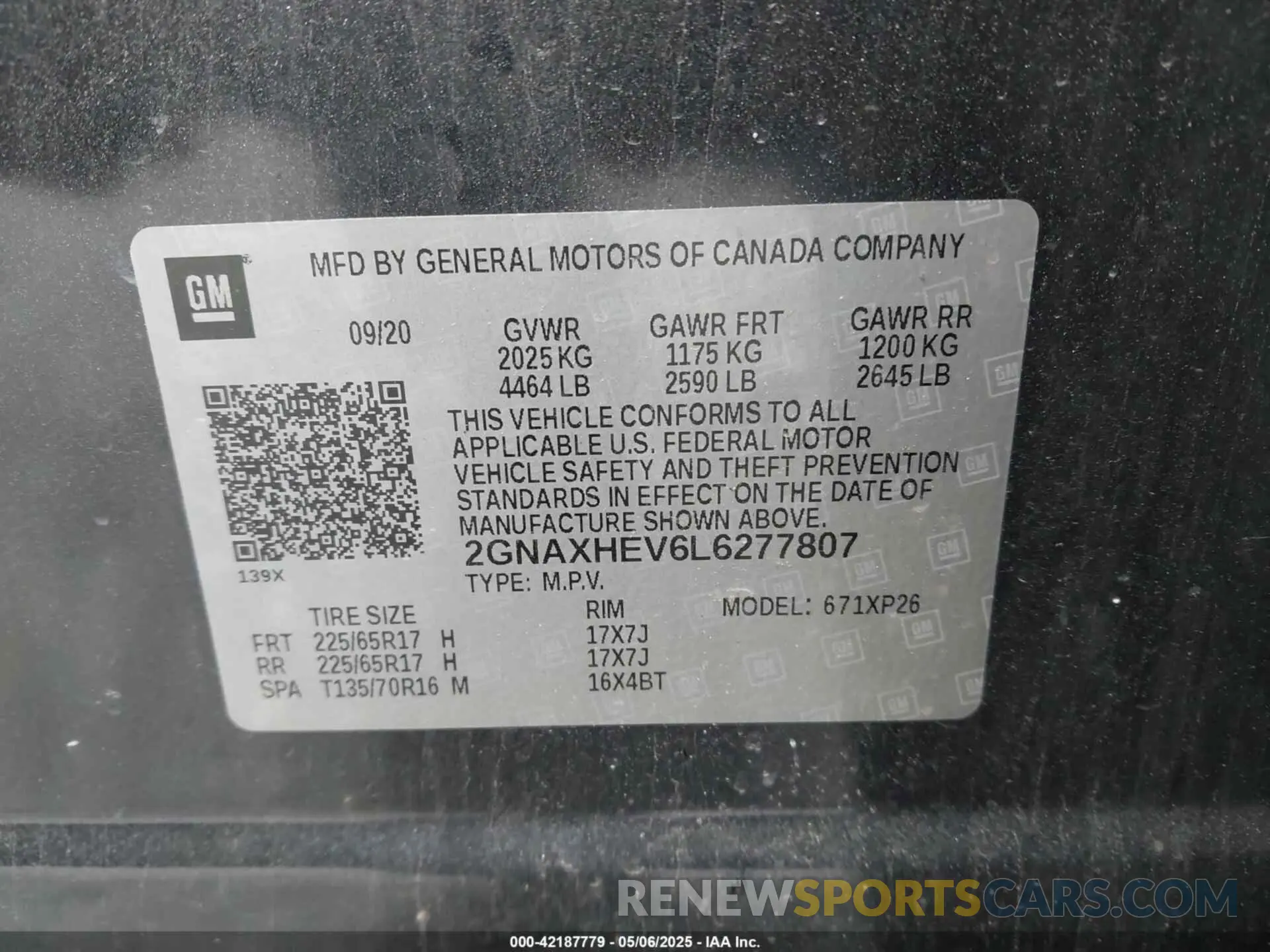 9 Photograph of a damaged car 2GNAXHEV6L6277807 CHEVROLET EQUINOX 2020