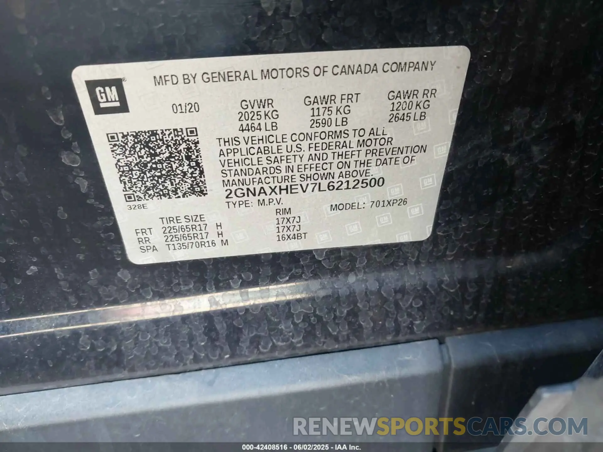 9 Photograph of a damaged car 2GNAXHEV7L6212500 CHEVROLET EQUINOX 2020