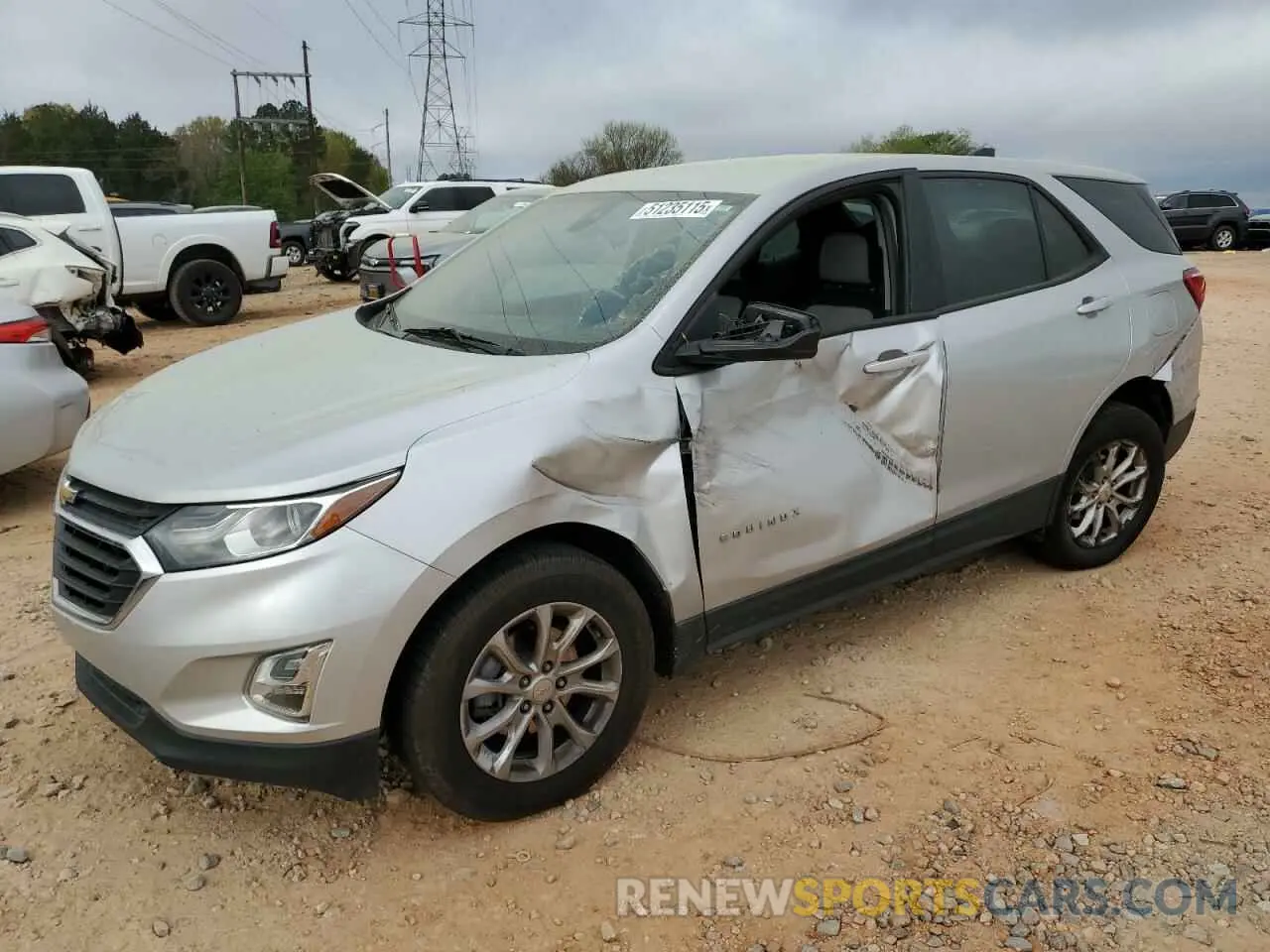 1 Photograph of a damaged car 2GNAXHEV8L6101079 CHEVROLET EQUINOX 2020
