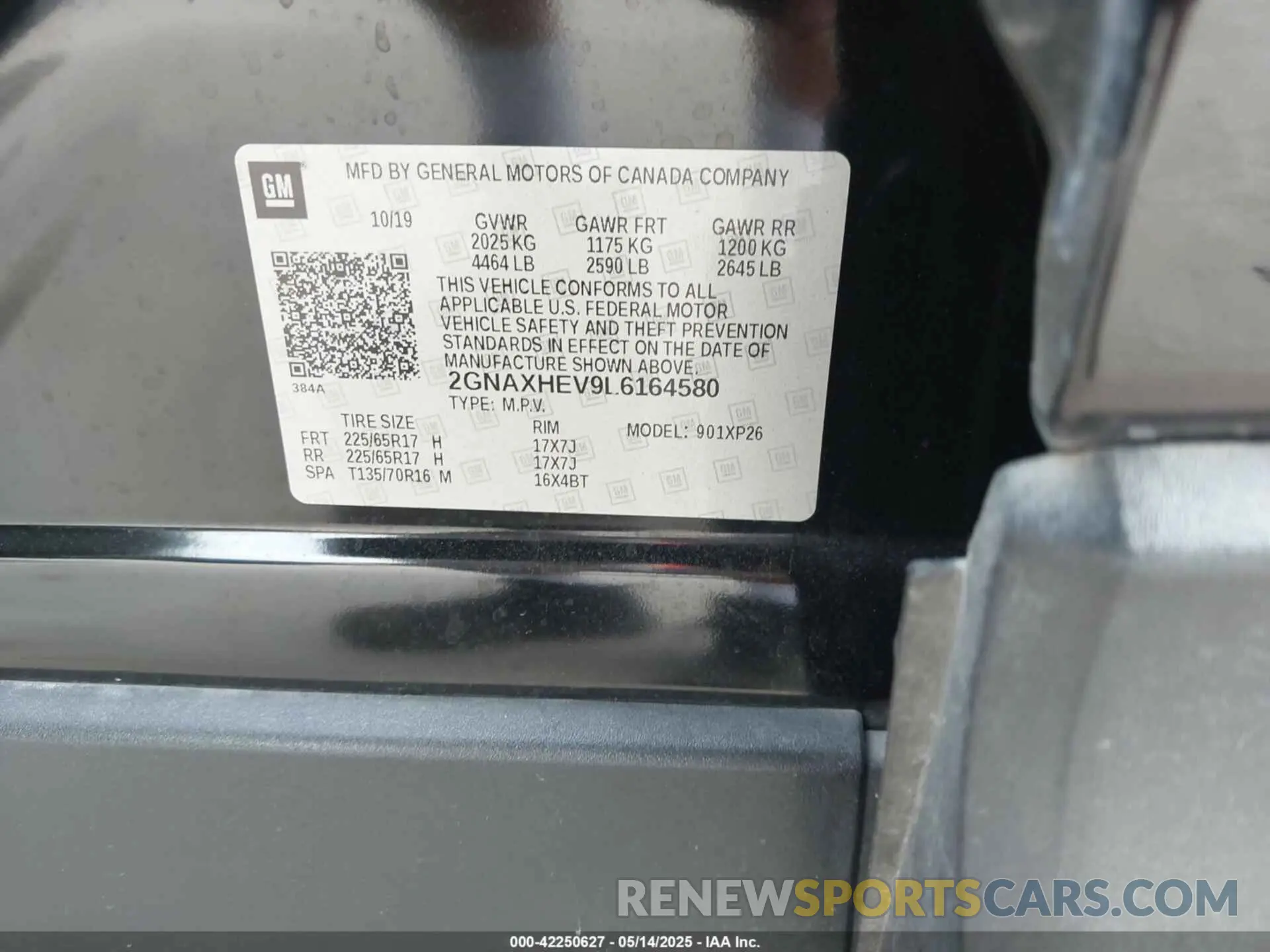 9 Photograph of a damaged car 2GNAXHEV9L6164580 CHEVROLET EQUINOX 2020