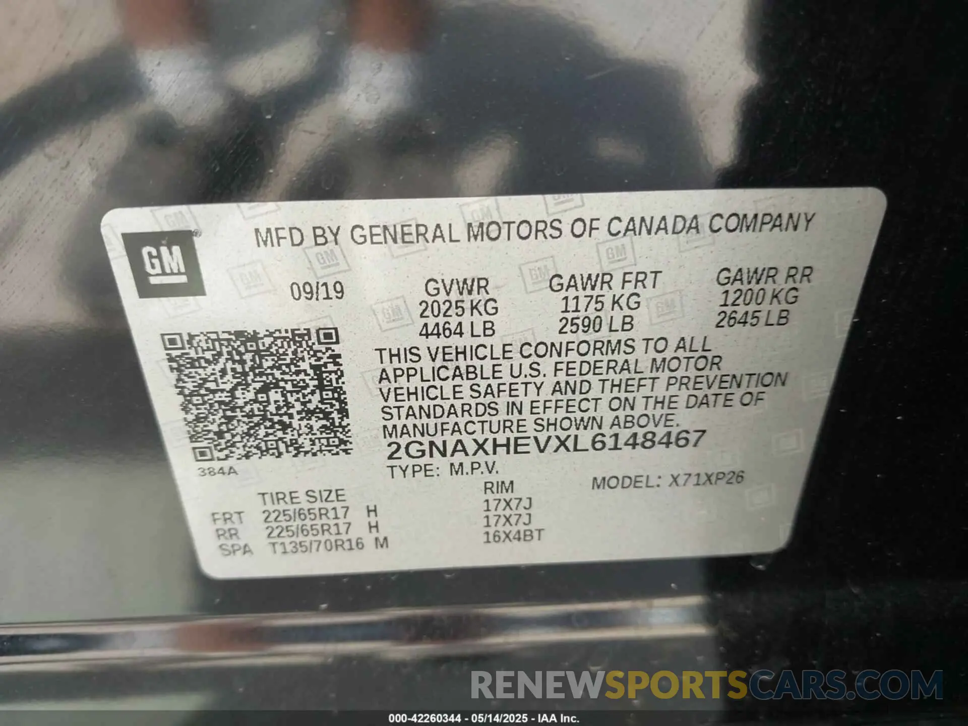 9 Photograph of a damaged car 2GNAXHEVXL6148467 CHEVROLET EQUINOX 2020