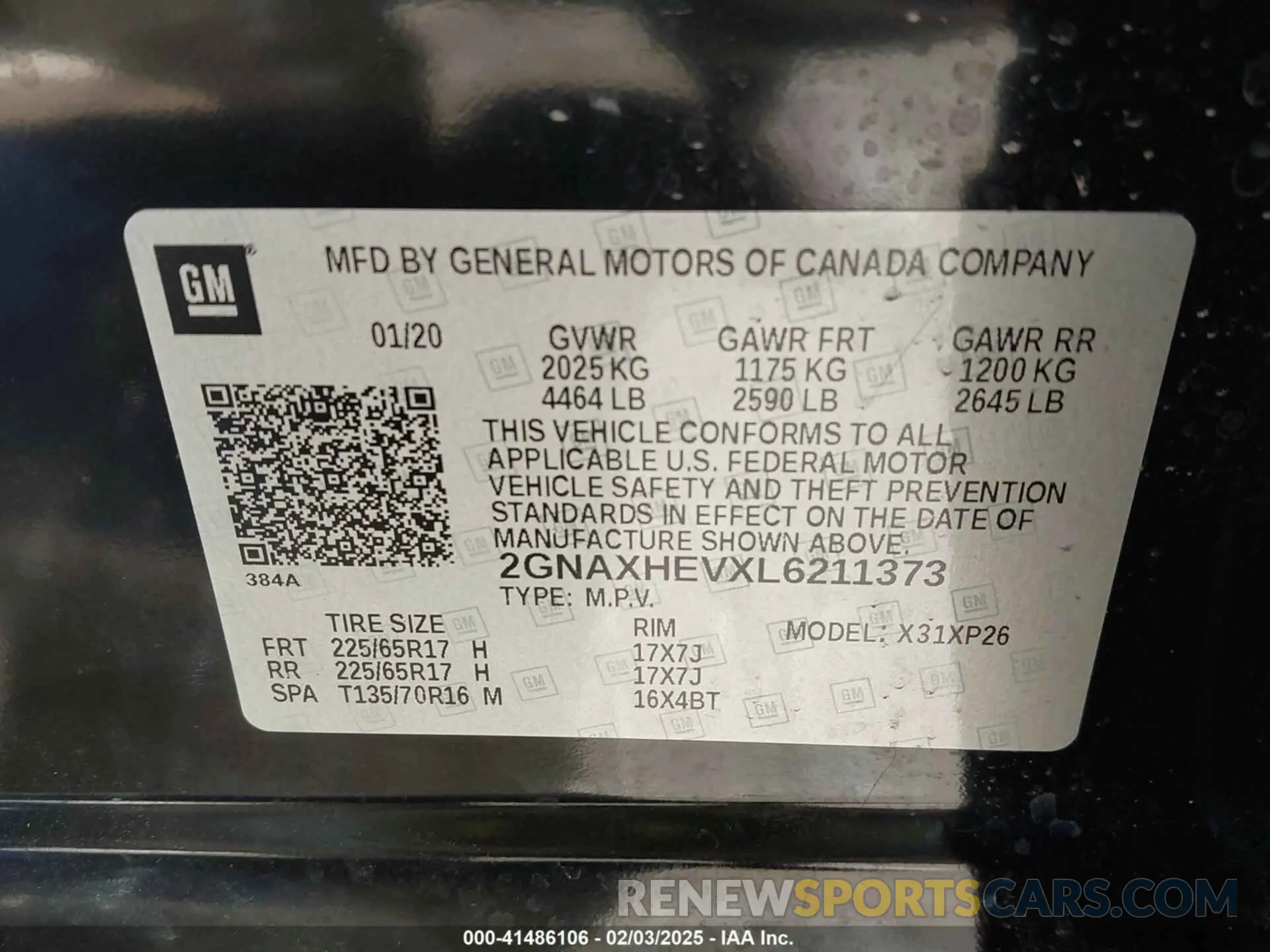 9 Photograph of a damaged car 2GNAXHEVXL6211373 CHEVROLET EQUINOX 2020