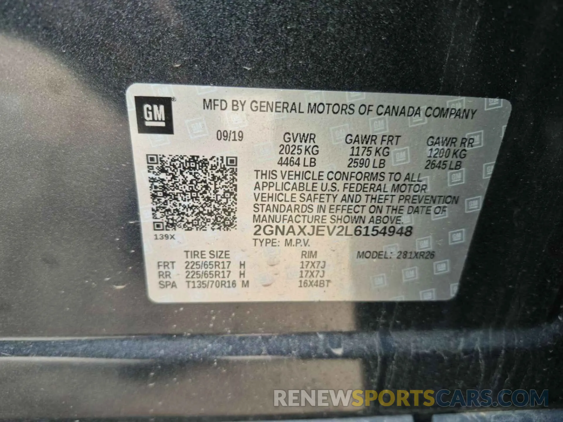 8 Photograph of a damaged car 2GNAXJEV2L6154948 CHEVROLET EQUINOX 2020