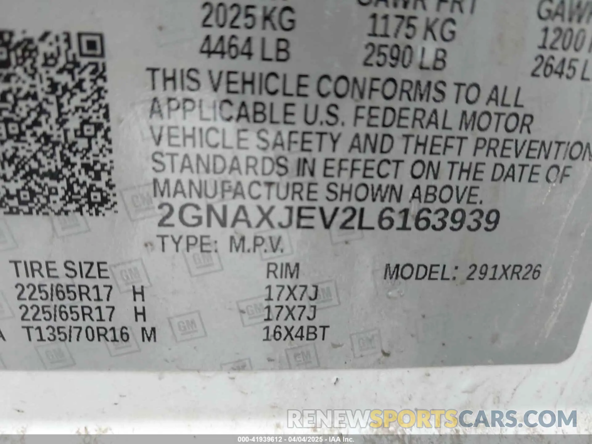 9 Photograph of a damaged car 2GNAXJEV2L6163939 CHEVROLET EQUINOX 2020
