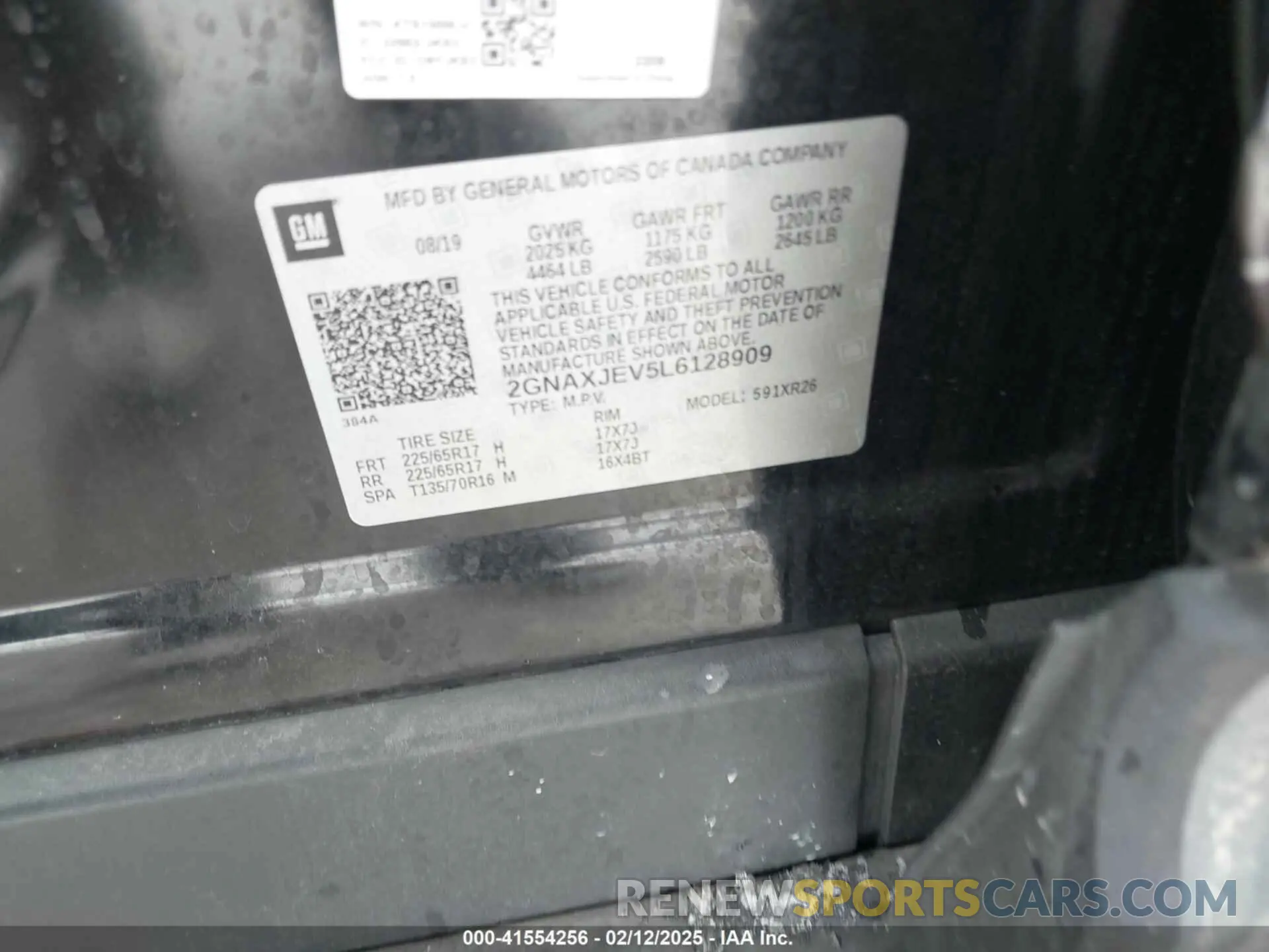 9 Photograph of a damaged car 2GNAXJEV5L6128909 CHEVROLET EQUINOX 2020