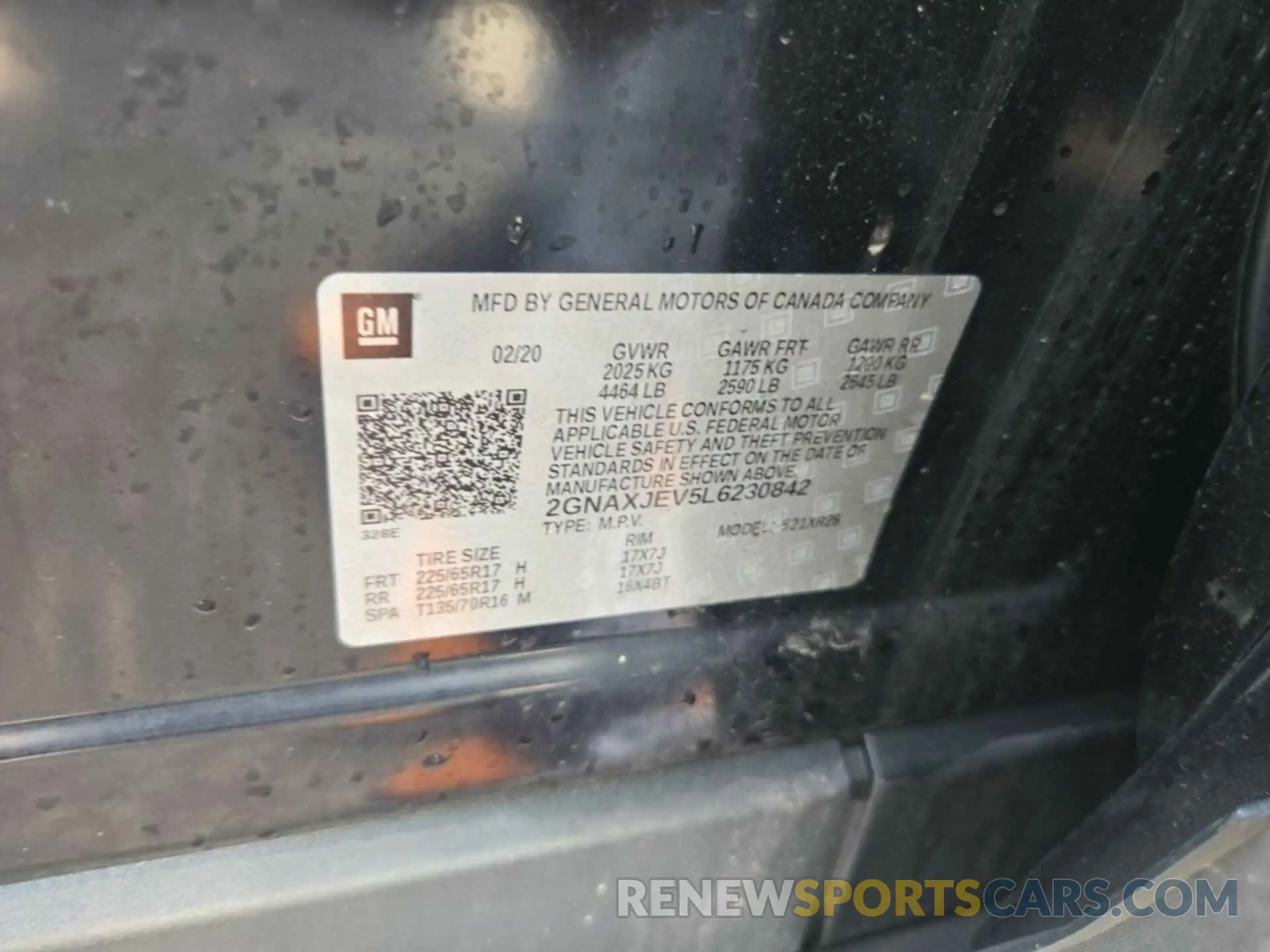 23 Photograph of a damaged car 2GNAXJEV5L6230842 CHEVROLET EQUINOX 2020