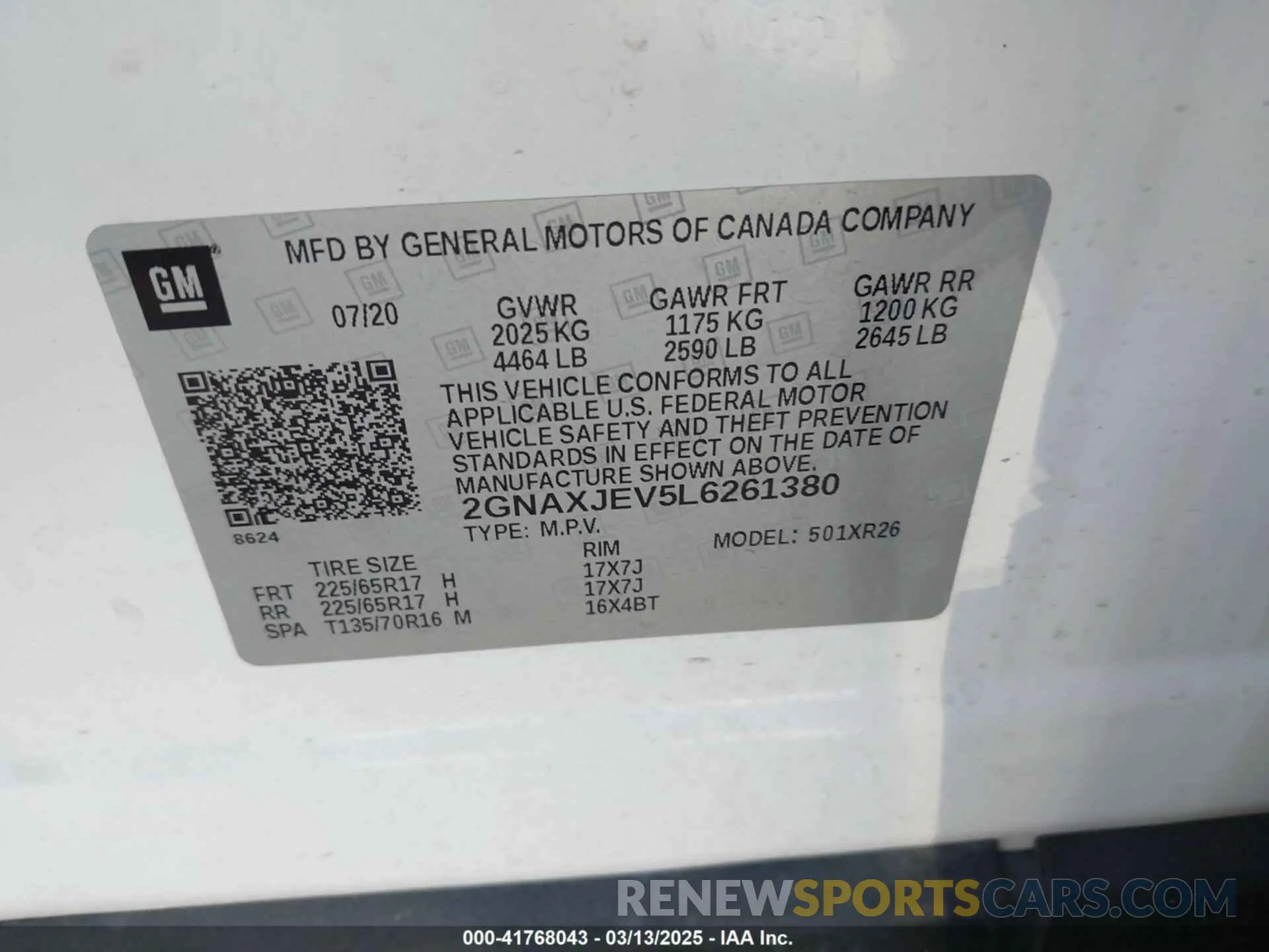 9 Photograph of a damaged car 2GNAXJEV5L6261380 CHEVROLET EQUINOX 2020