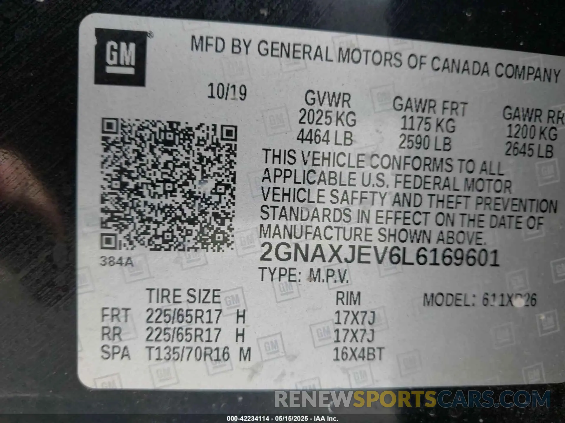 9 Photograph of a damaged car 2GNAXJEV6L6169601 CHEVROLET EQUINOX 2020