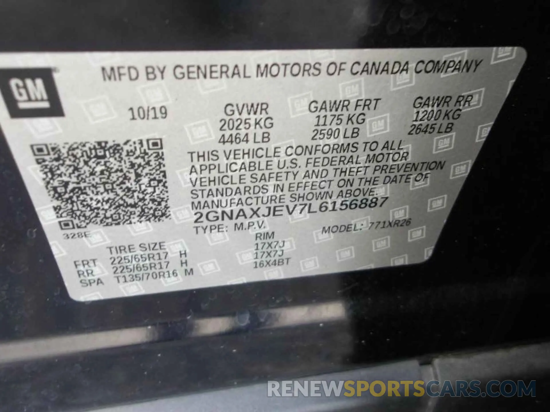 16 Photograph of a damaged car 2GNAXJEV7L6156887 CHEVROLET EQUINOX 2020