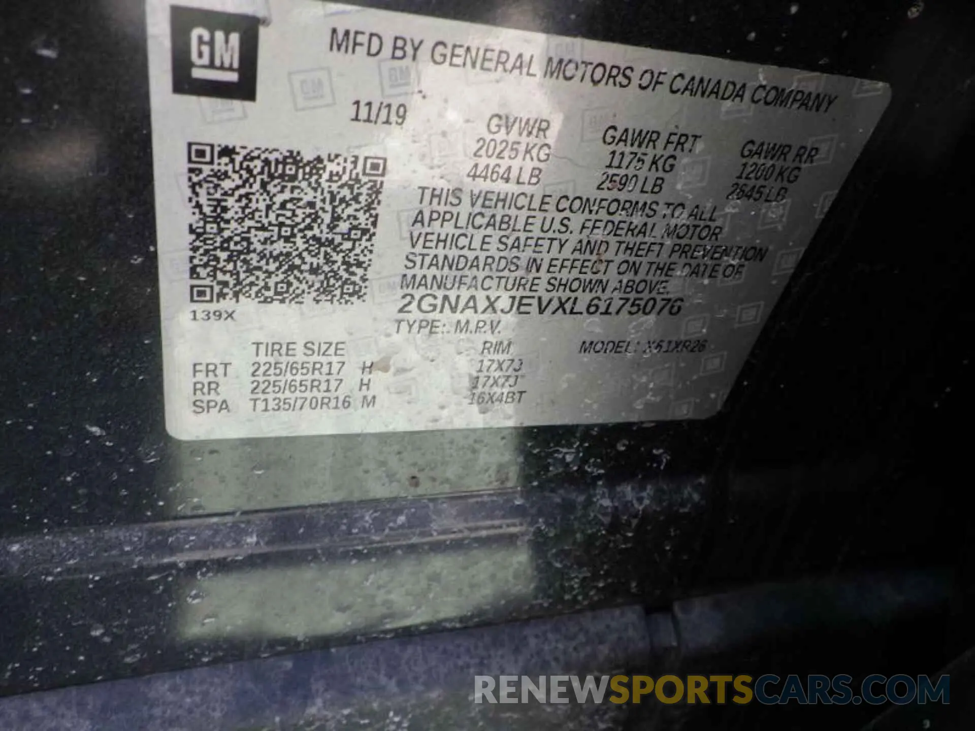 3 Photograph of a damaged car 2GNAXJEVXL6175076 CHEVROLET EQUINOX 2020