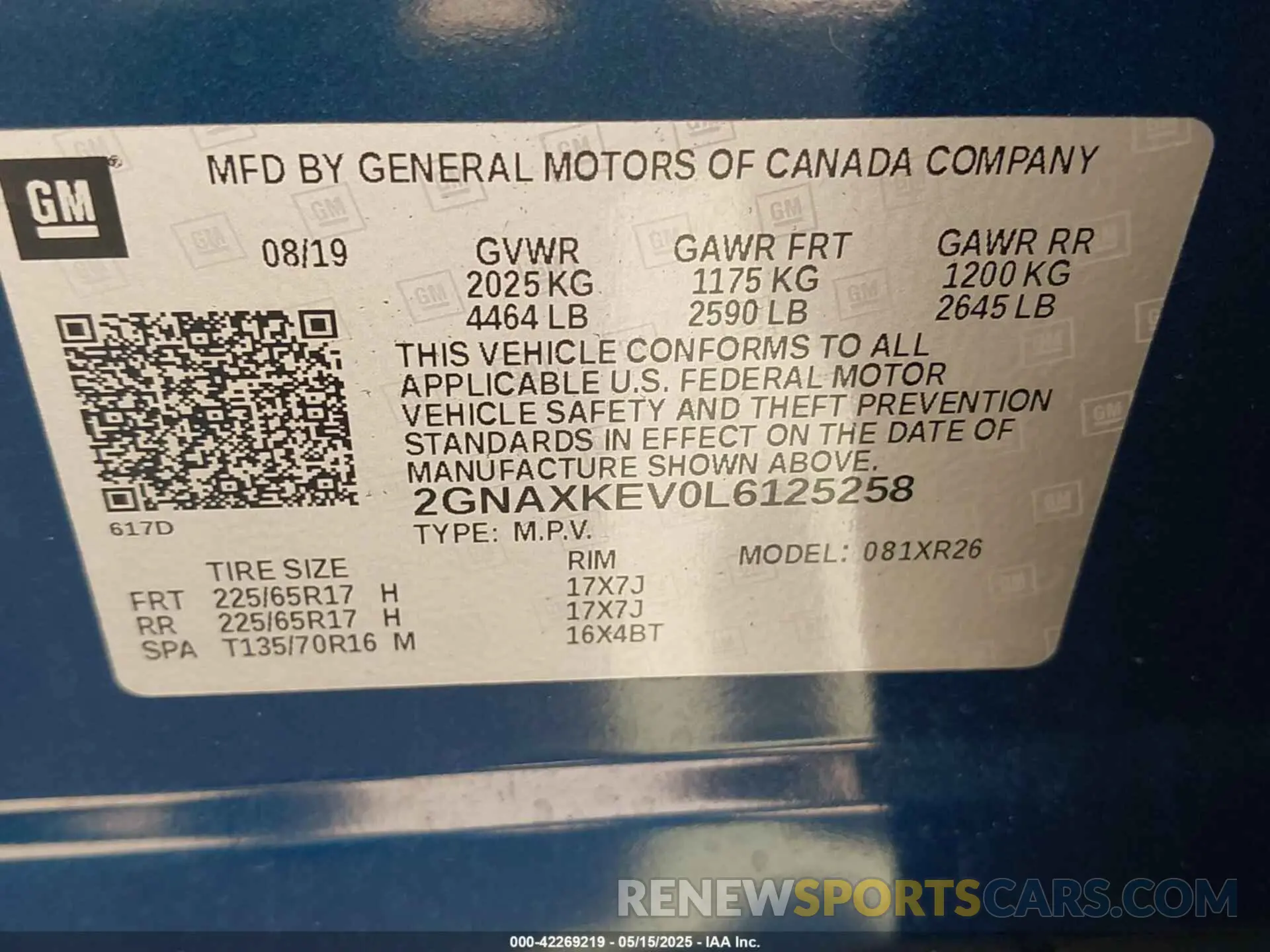 9 Photograph of a damaged car 2GNAXKEV0L6125258 CHEVROLET EQUINOX 2020