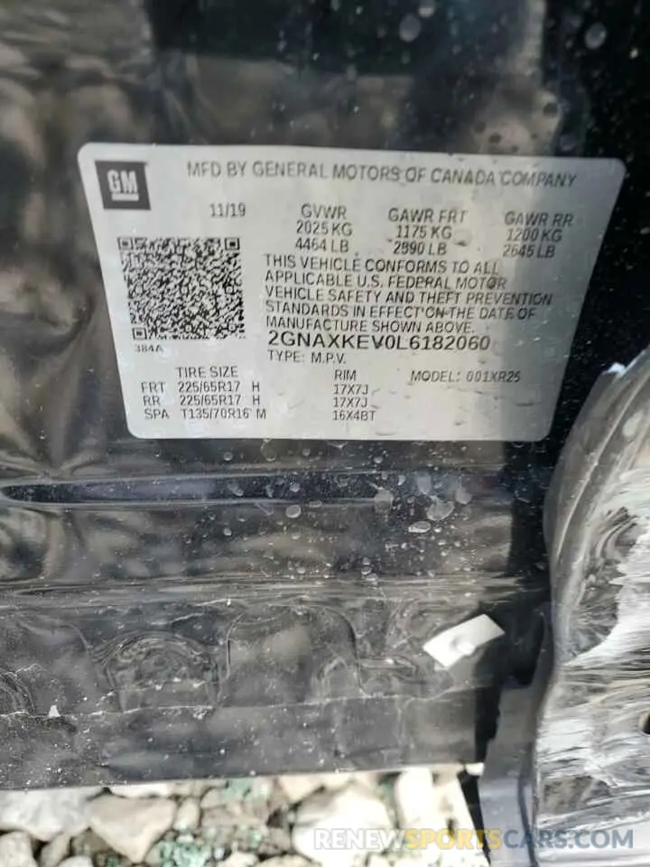 14 Photograph of a damaged car 2GNAXKEV0L6182060 CHEVROLET EQUINOX 2020