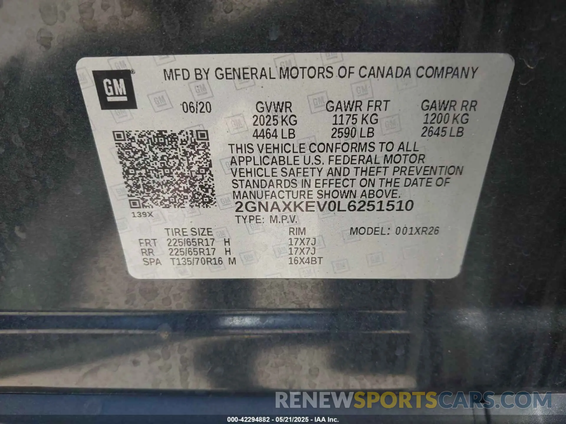 9 Photograph of a damaged car 2GNAXKEV0L6251510 CHEVROLET EQUINOX 2020