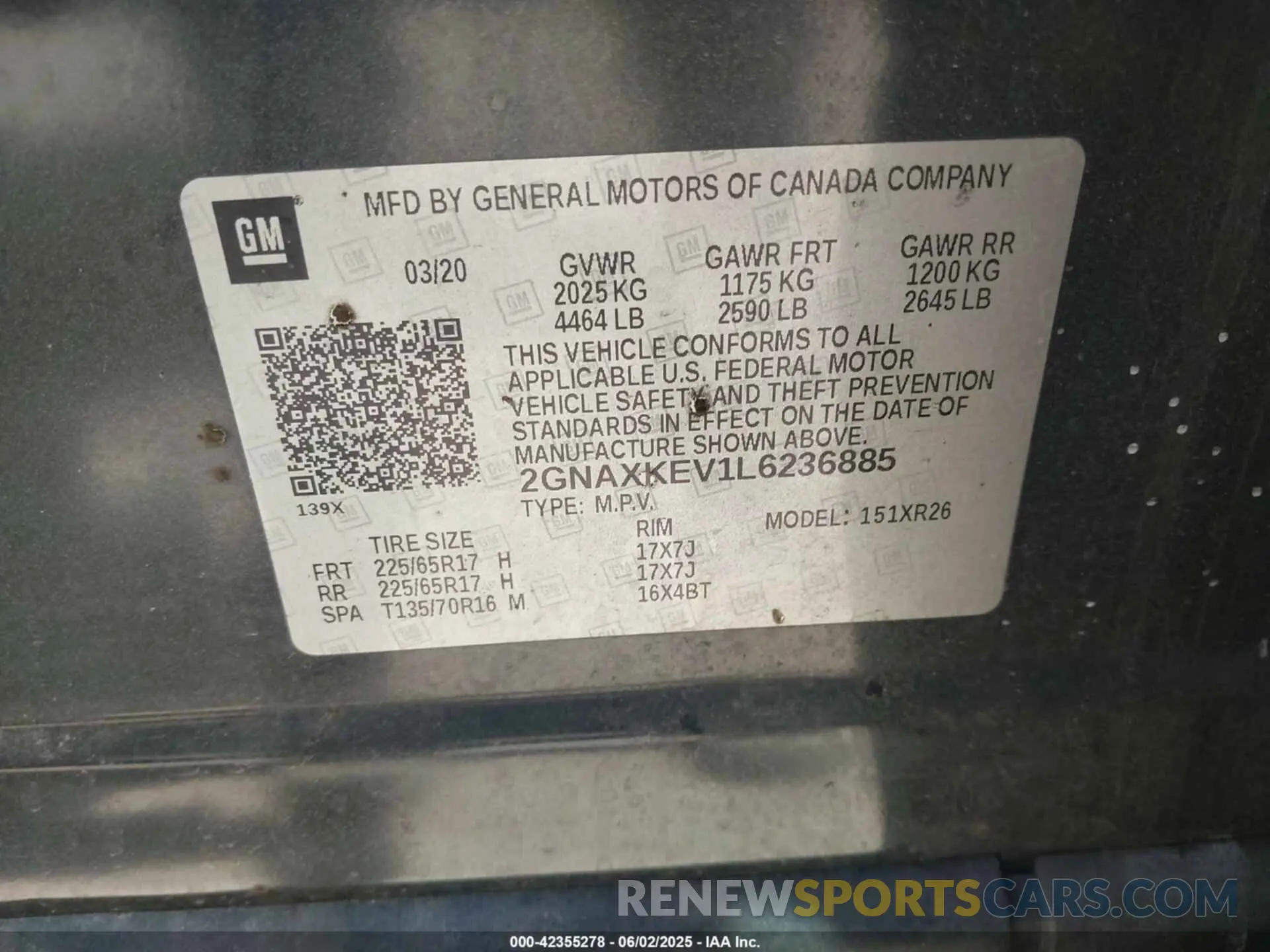 9 Photograph of a damaged car 2GNAXKEV1L6236885 CHEVROLET EQUINOX 2020