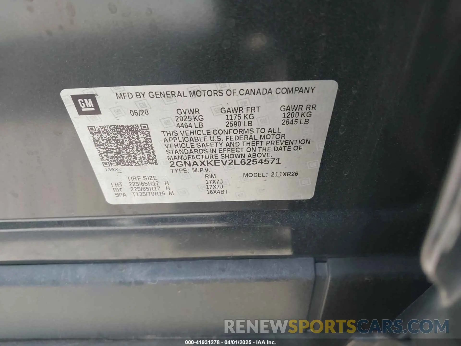 9 Photograph of a damaged car 2GNAXKEV2L6254571 CHEVROLET EQUINOX 2020