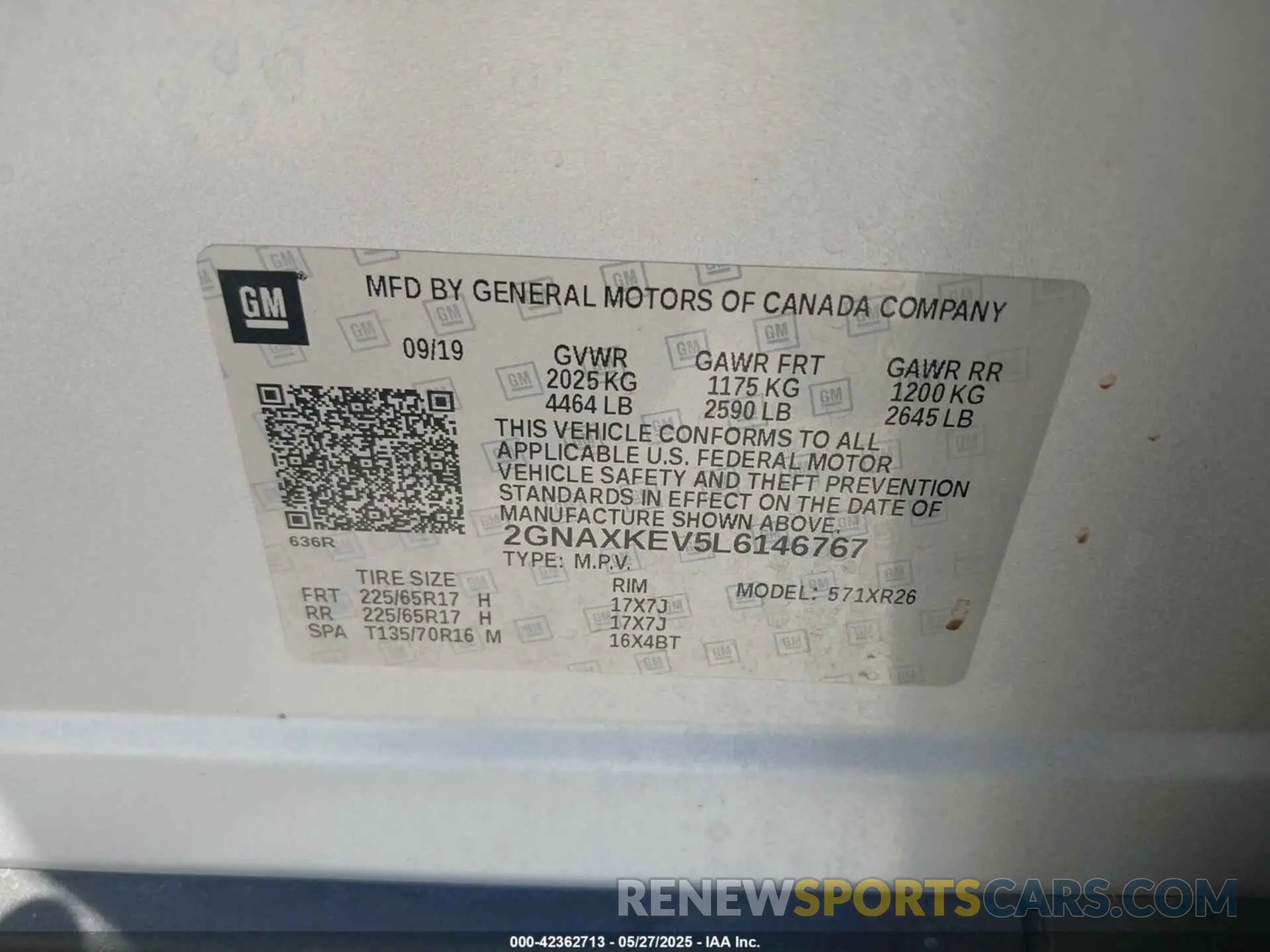 9 Photograph of a damaged car 2GNAXKEV5L6146767 CHEVROLET EQUINOX 2020
