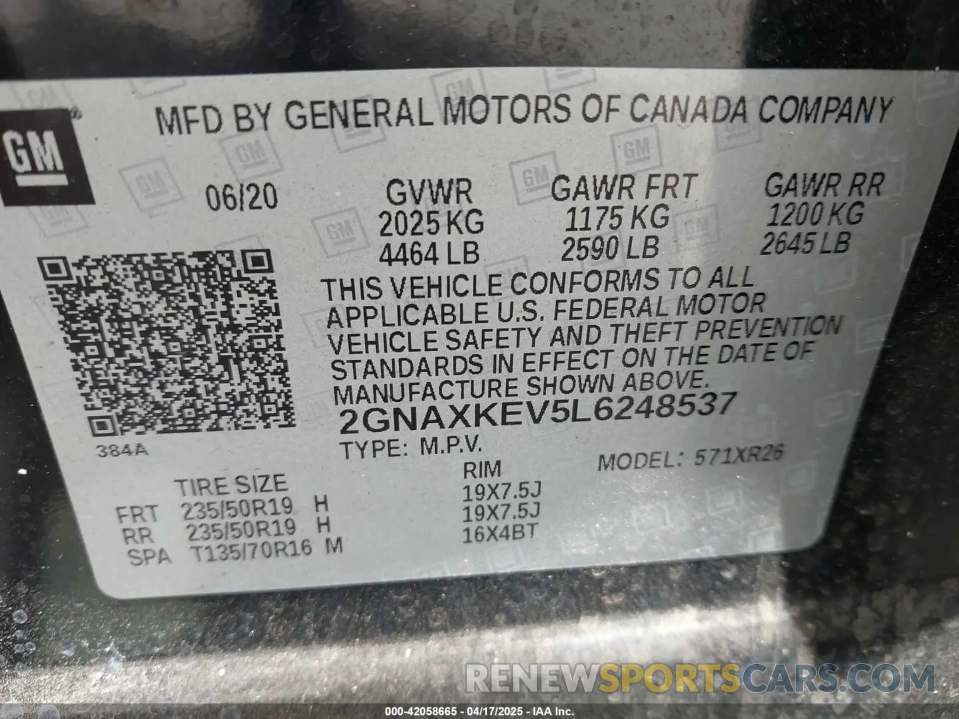 9 Photograph of a damaged car 2GNAXKEV5L6248537 CHEVROLET EQUINOX 2020
