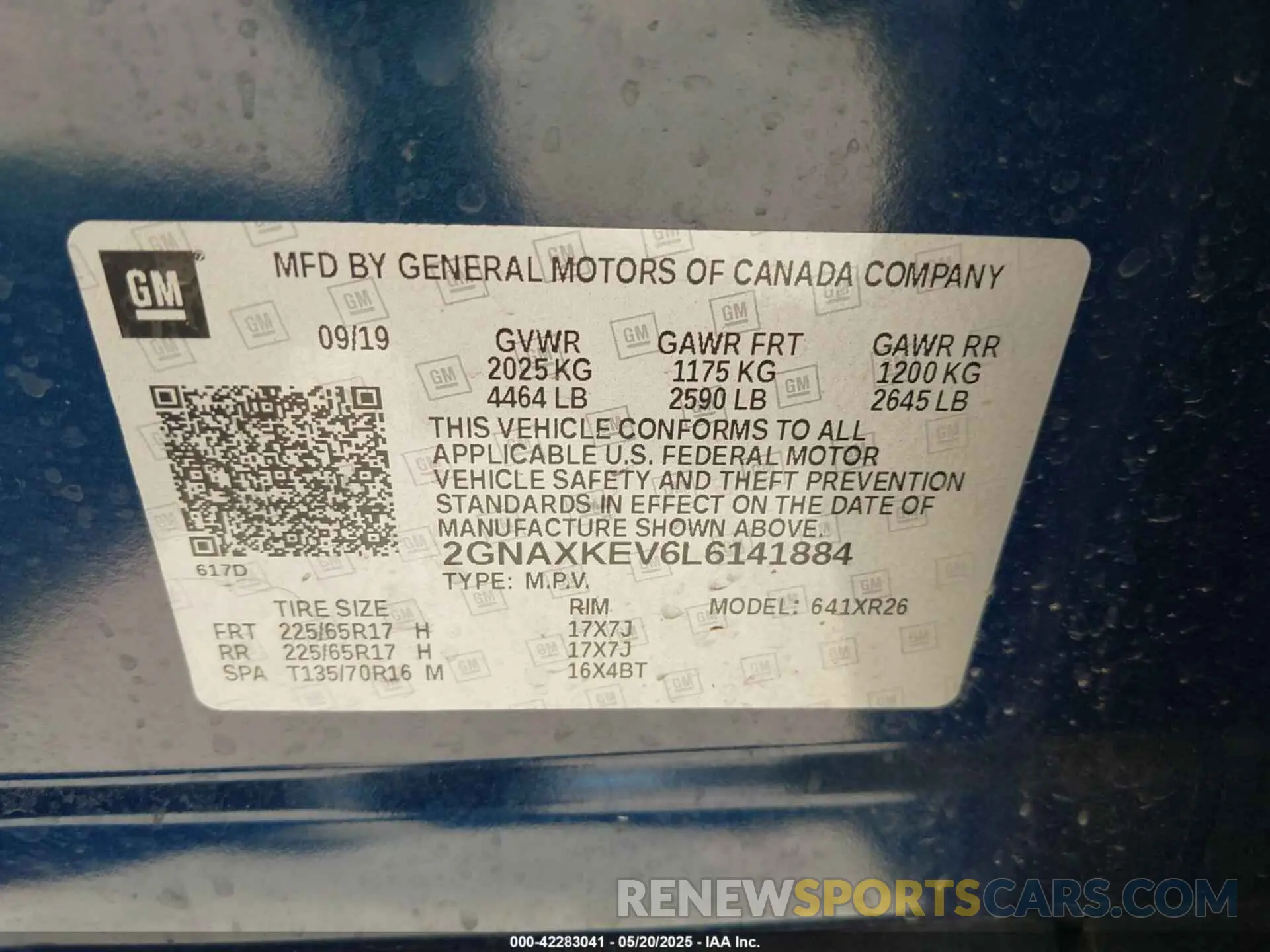 9 Photograph of a damaged car 2GNAXKEV6L6141884 CHEVROLET EQUINOX 2020