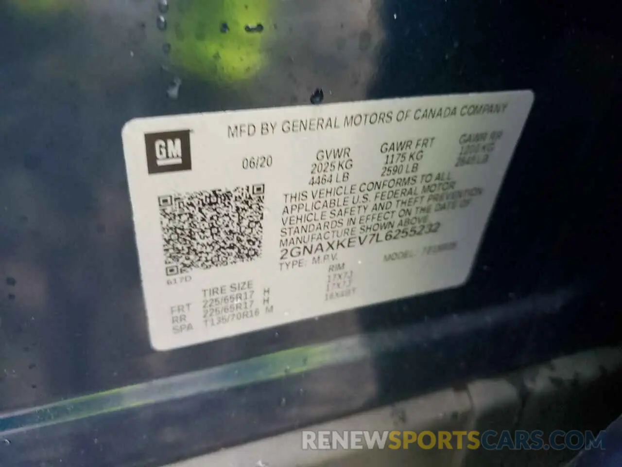 13 Photograph of a damaged car 2GNAXKEV7L6255232 CHEVROLET EQUINOX 2020