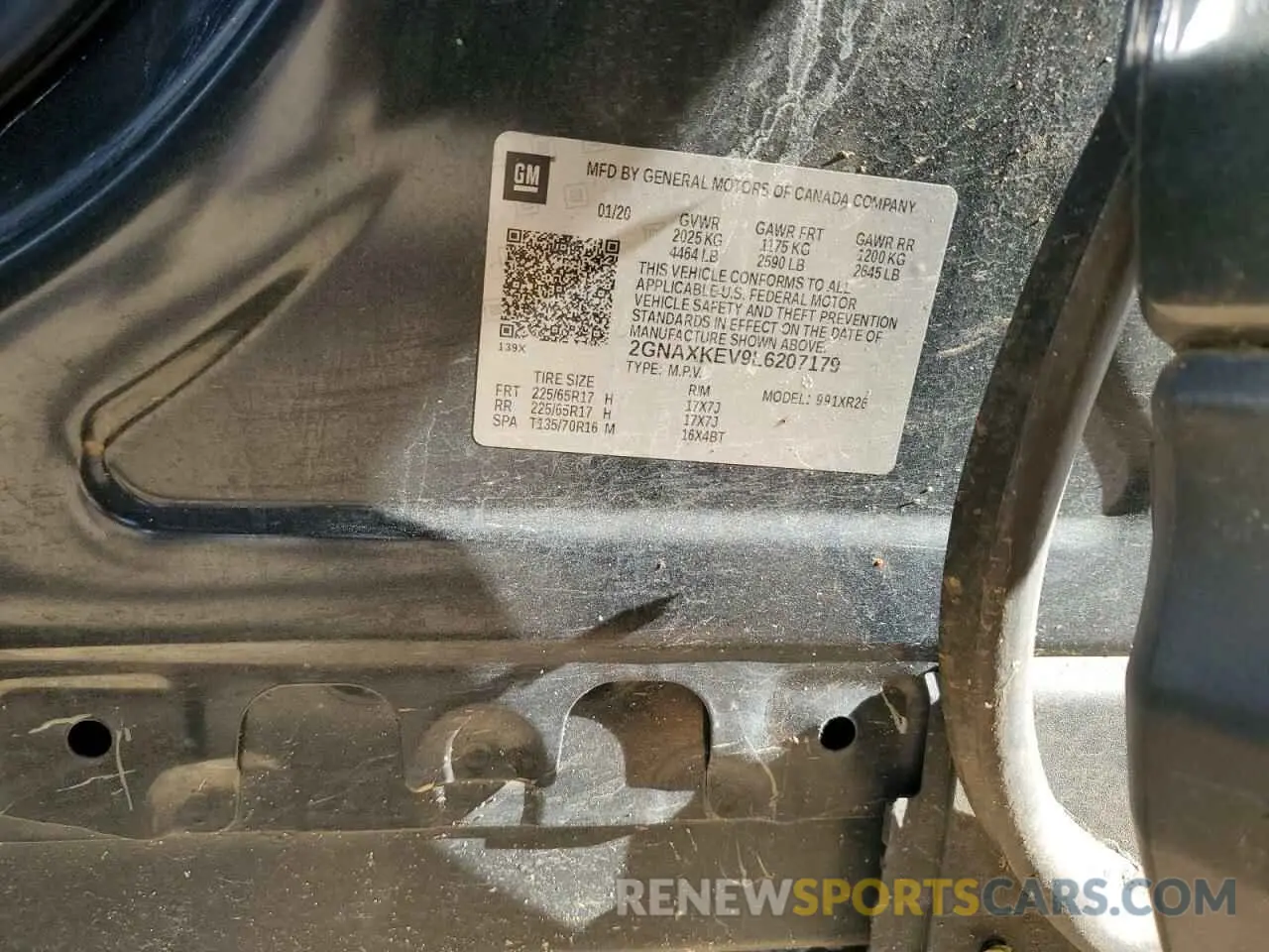 14 Photograph of a damaged car 2GNAXKEV9L6207179 CHEVROLET EQUINOX 2020
