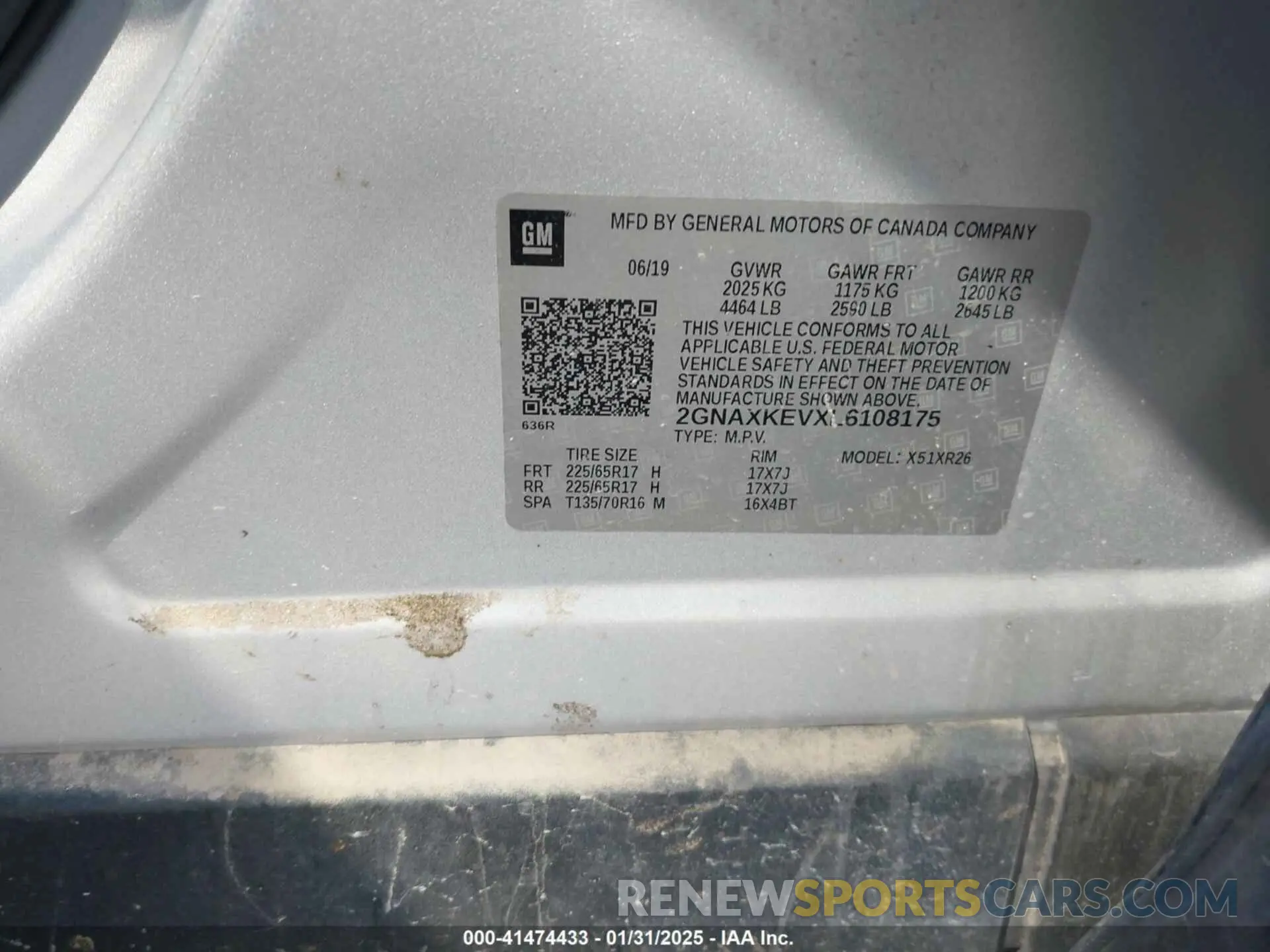 9 Photograph of a damaged car 2GNAXKEVXL6108175 CHEVROLET EQUINOX 2020
