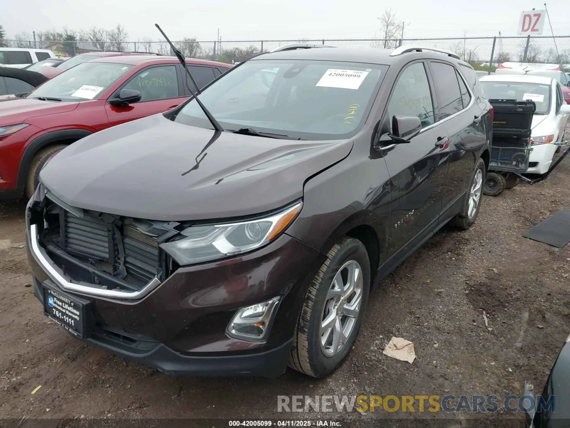2 Photograph of a damaged car 2GNAXLEX8L6225065 CHEVROLET EQUINOX 2020